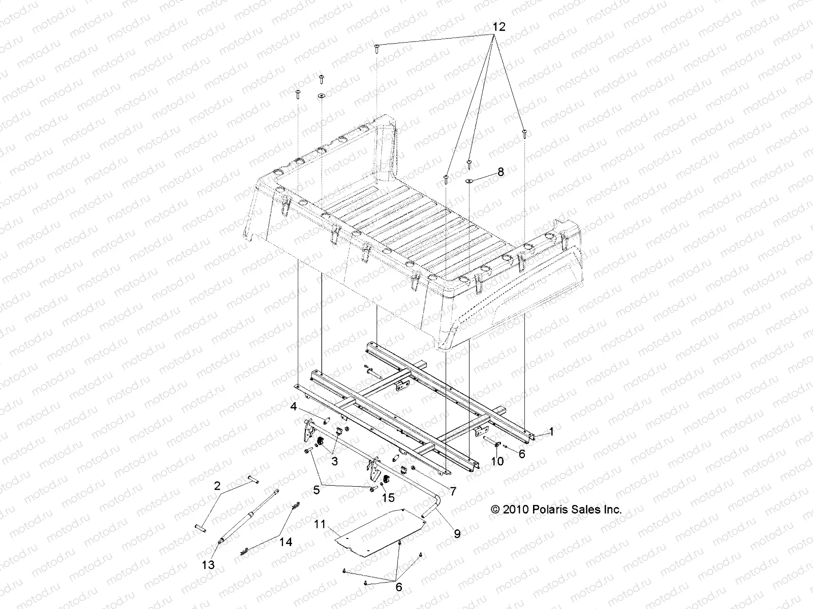 BODY | BODY, BOX MOUNTING - R12RH50AG/AH/AM/AR/AZ (49RGRBOXMOUNTING11500CREW)