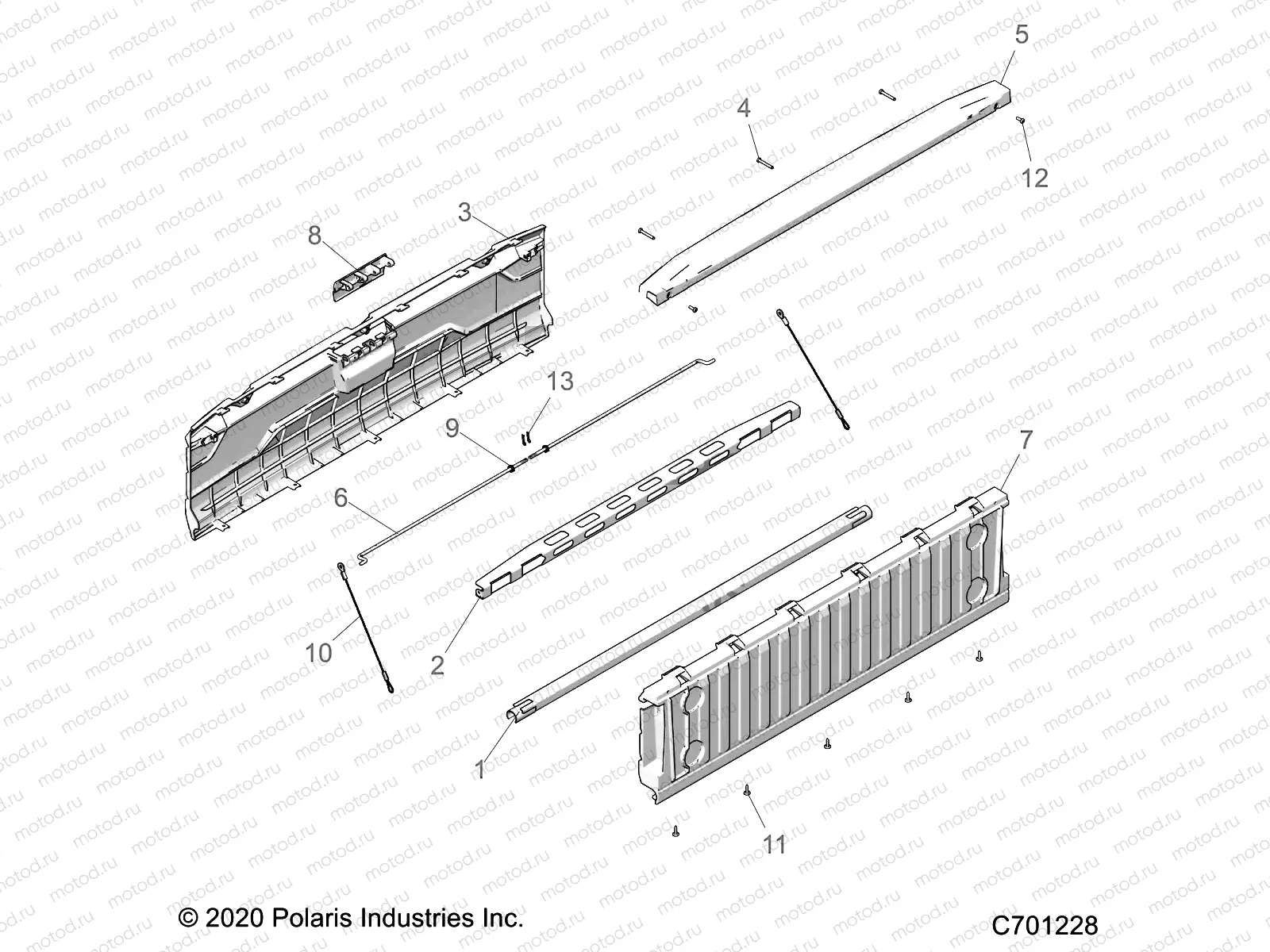 BODY | BODY, BOX, TAILGATE - R21RSU99A9/AC/AP/AW/B9/BC/BP/BW (C701228)