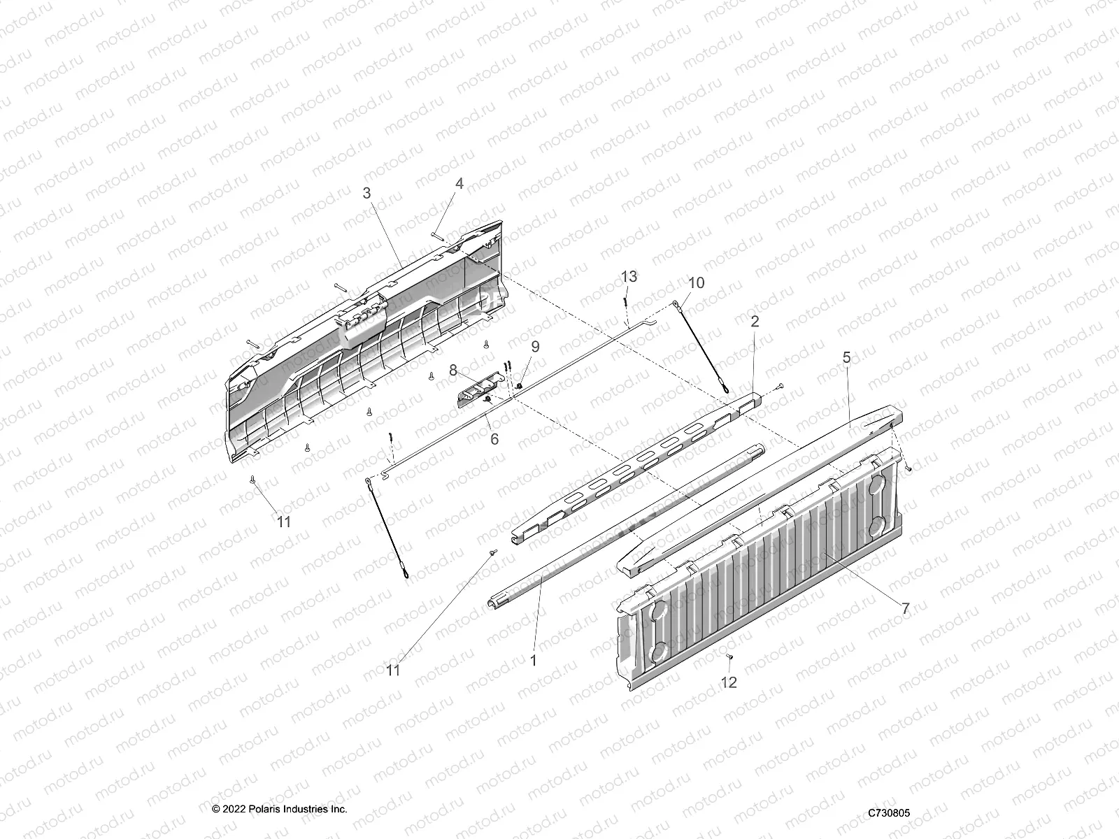BODY | BODY, BOX, TAILGATE - R23RRED4FA/DA/SD4CA/CK (C730805)