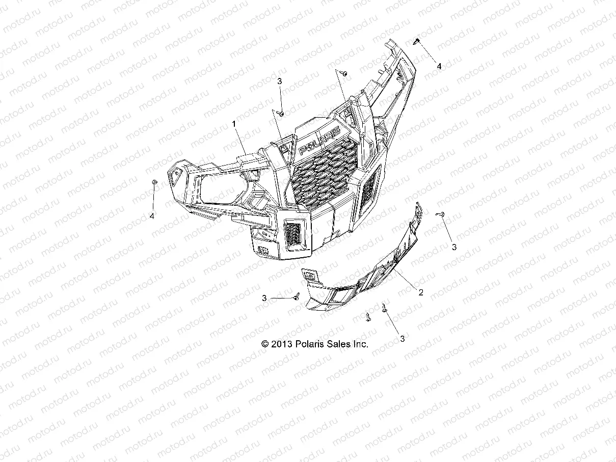 BODY | BODY, BUMPER, FRONT - A16DAA32A1/A7 (49ATVBUMPER14325)