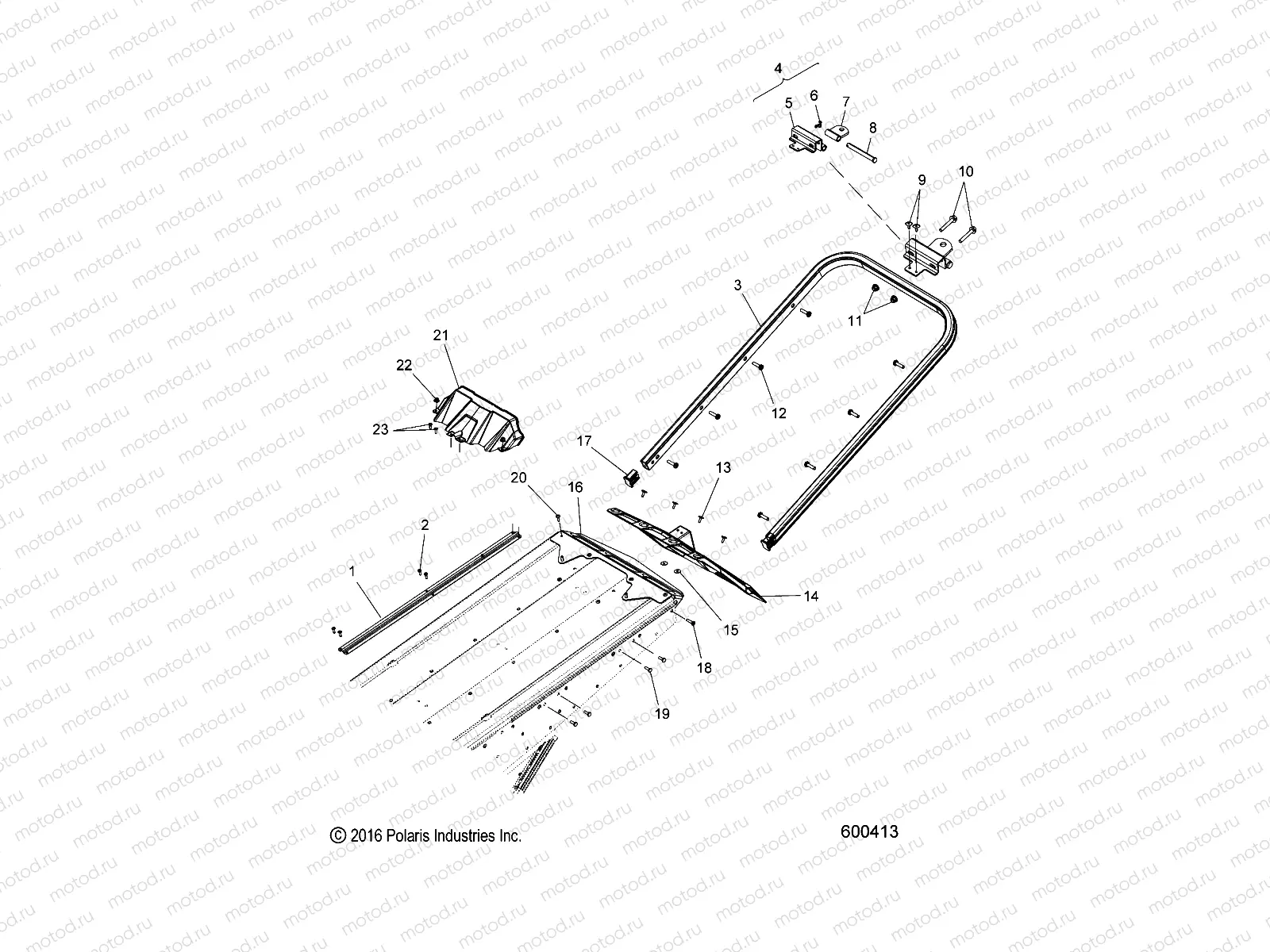 BODY | BODY, BUMPER, REAR, SNOWFLAP and TAILLIGHT COVER - S20CFE5BSL (600413)