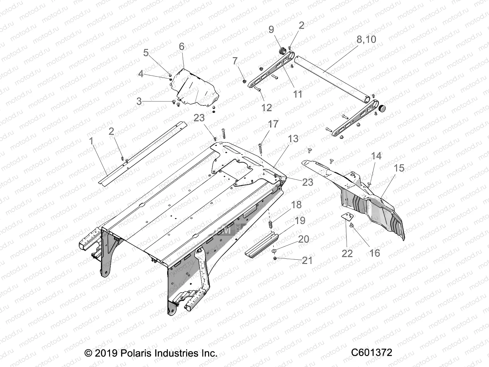 BODY | BODY, BUMPER, REAR, SNOWFLAP and TAILLIGHT COVER - S20EEG6PSL (600255)