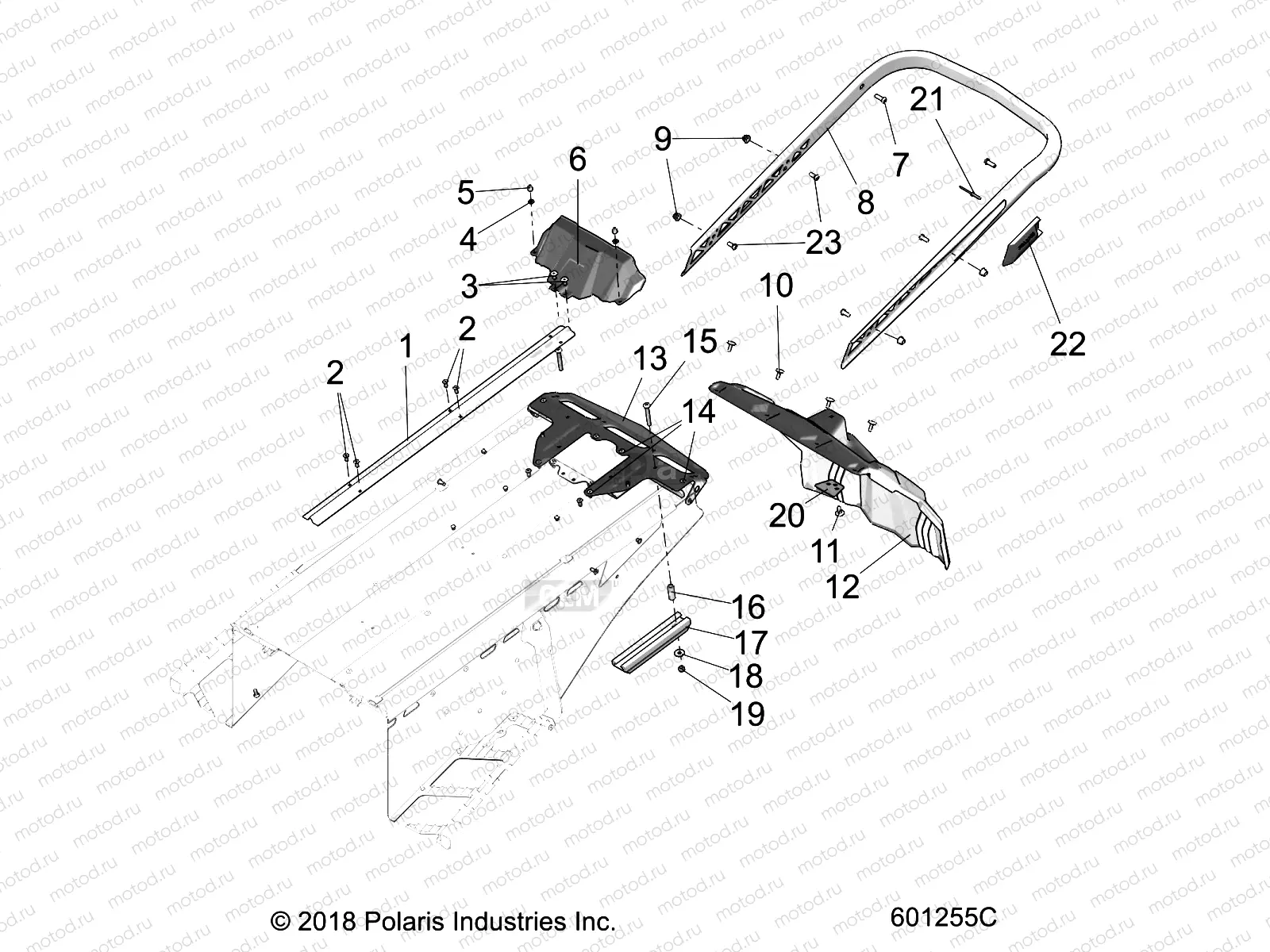 BODY | BODY, BUMPER, REAR, SNOWFLAP and TAILLIGHT COVER - S20EKP8PS ALL OPTIONS (600971C)