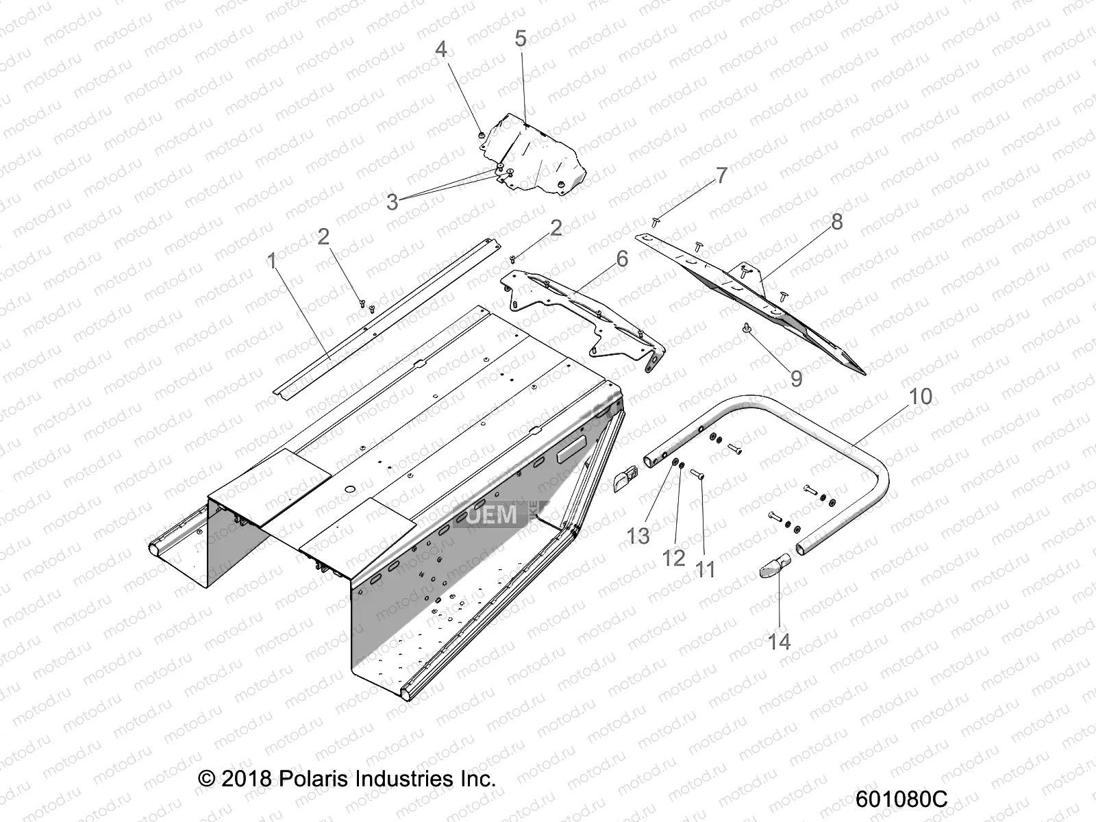 BODY | BODY, BUMPER, REAR, SNOWFLAP and TAILLIGHT COVER - S22CBA5TSL (601080C)