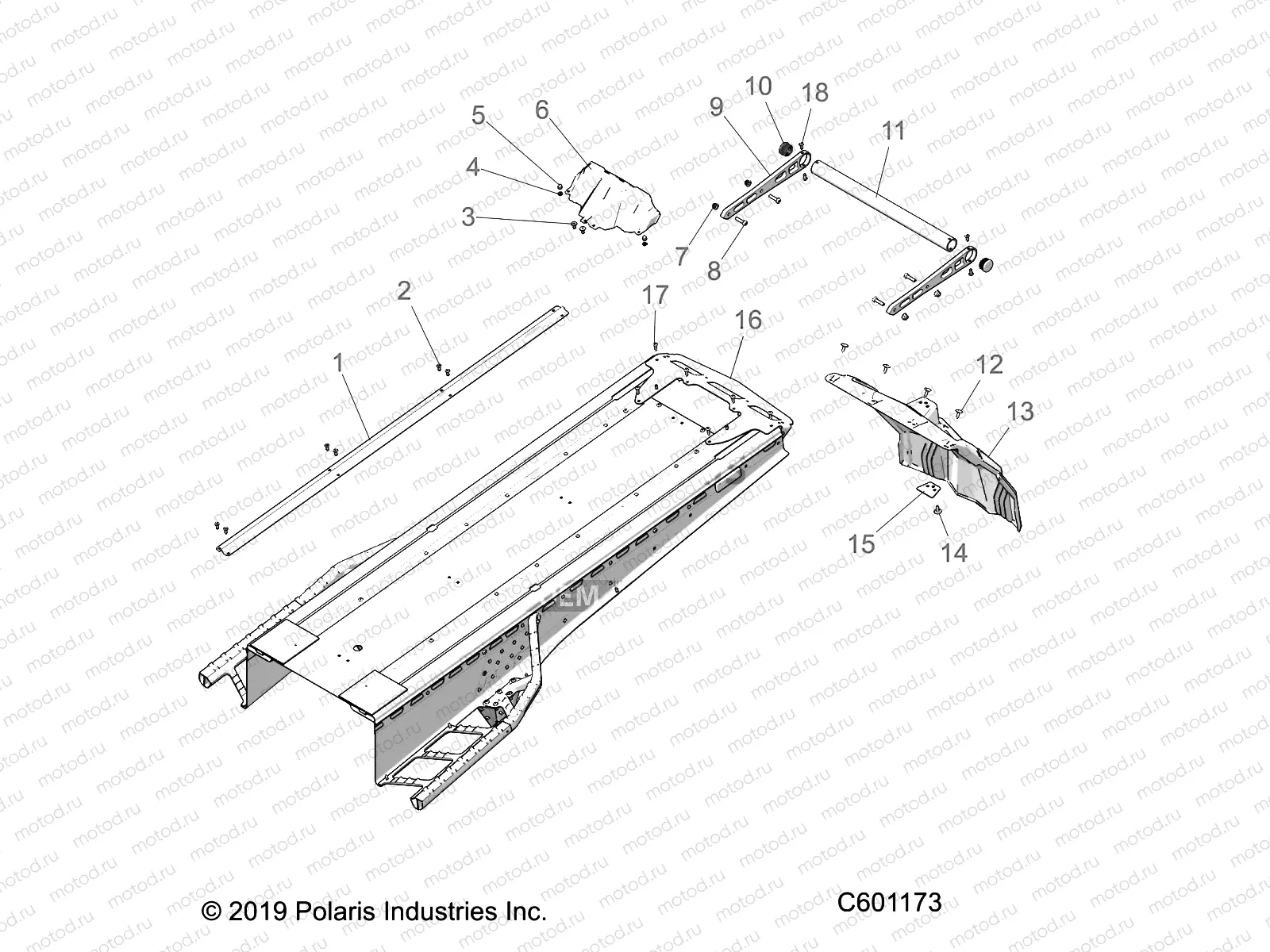 BODY | BODY, BUMPER, REAR, SNOWFLAP and TAILLIGHT COVER - S22EGE8RS/D8RS ALL OPTIONS (C601173)