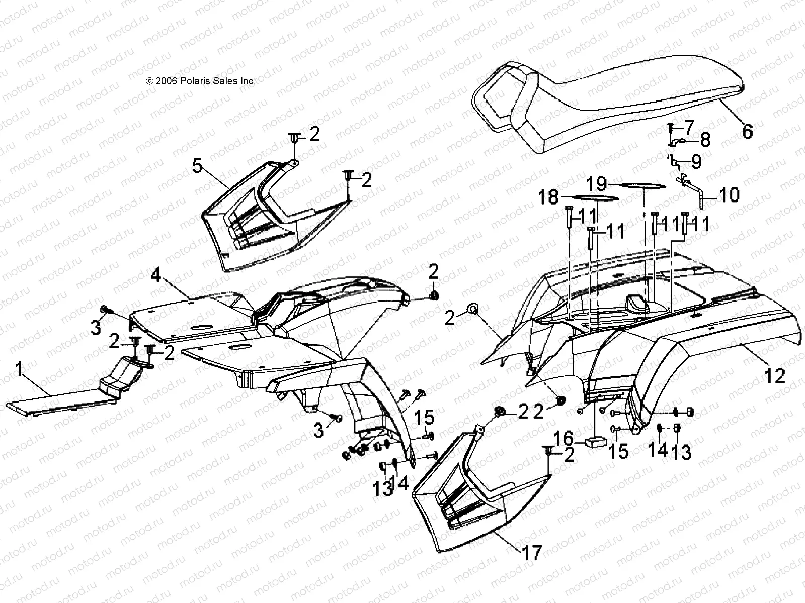 BODY | BODY, CAB and SEAT - A12FA09AA (49ATVCAB07SPRT90)