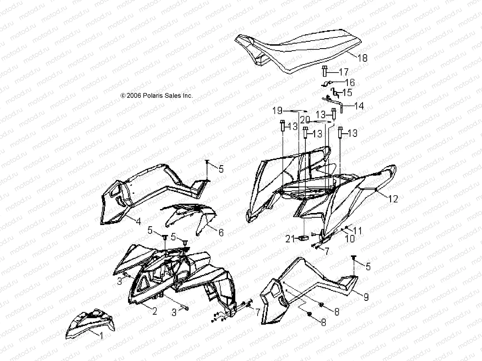 BODY | BODY, CAB and SEAT - A23YAK11B7/B6/N7/N6 (49ATVCAB07OTLW90)