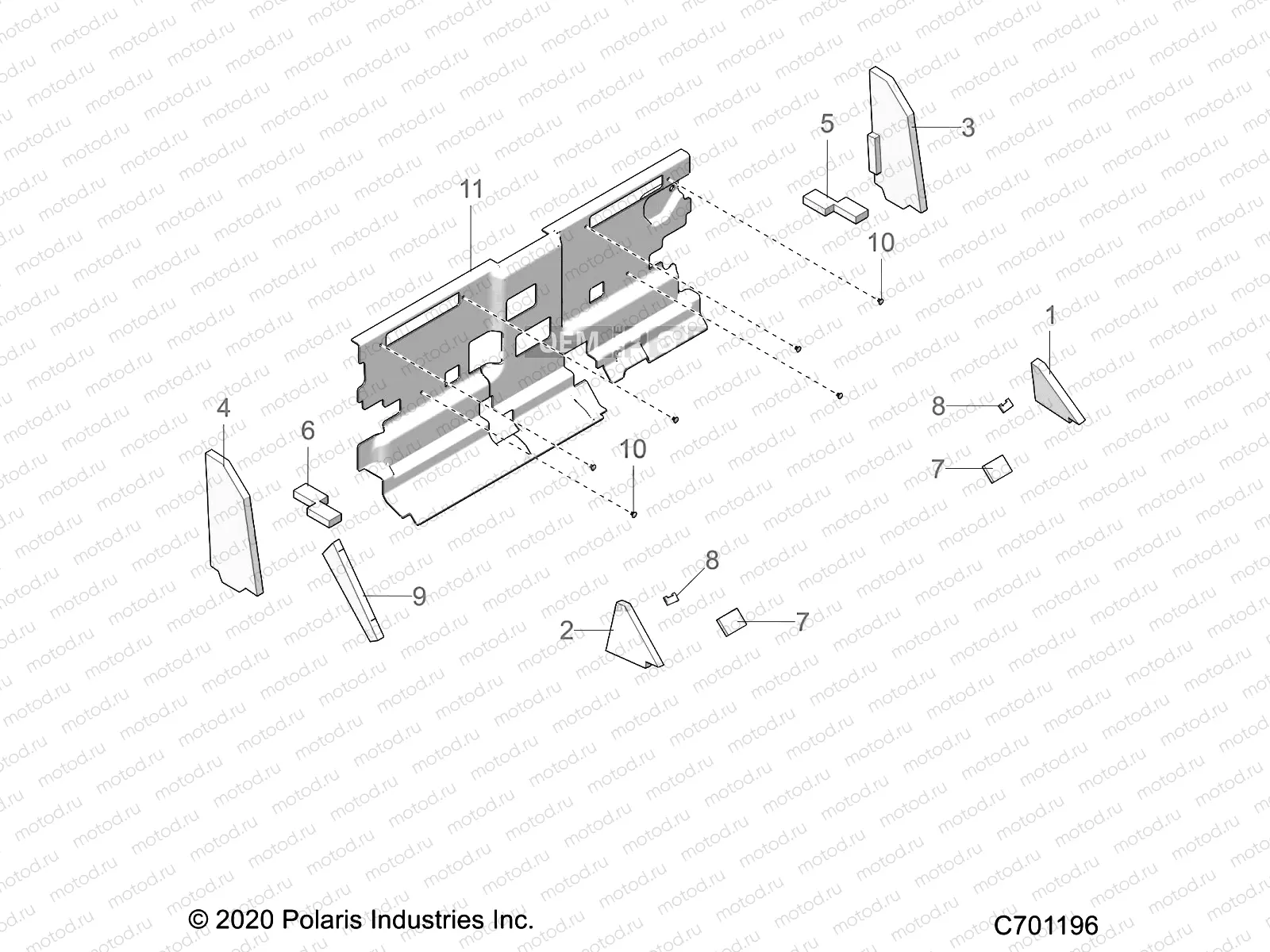 BODY | BODY, CAB FOAM AND REAR PANEL - R21RRU99A9/AC/AP/AW/B9/BC/BP/BW (C701196)