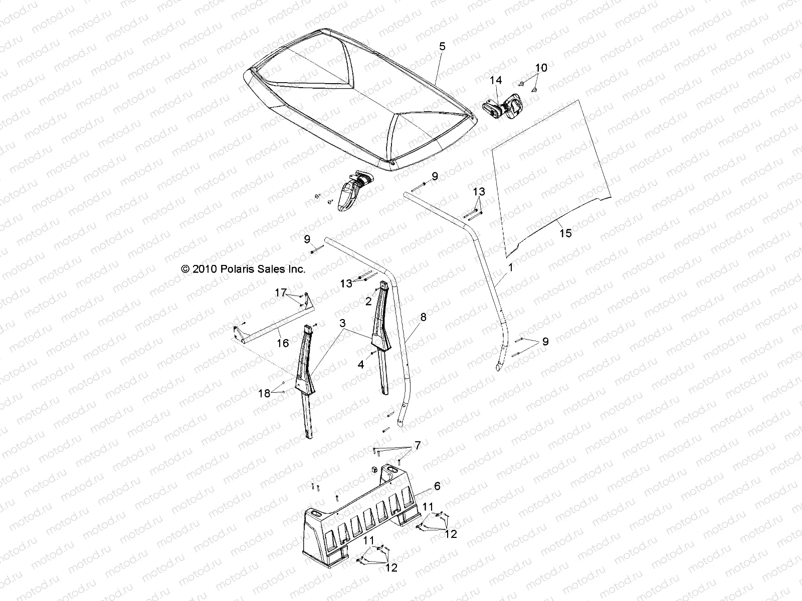 BODY | BODY, CANOPY - L11AB08/AA08 ALL OPTIONS (49LEVCANOPY11BRZ)