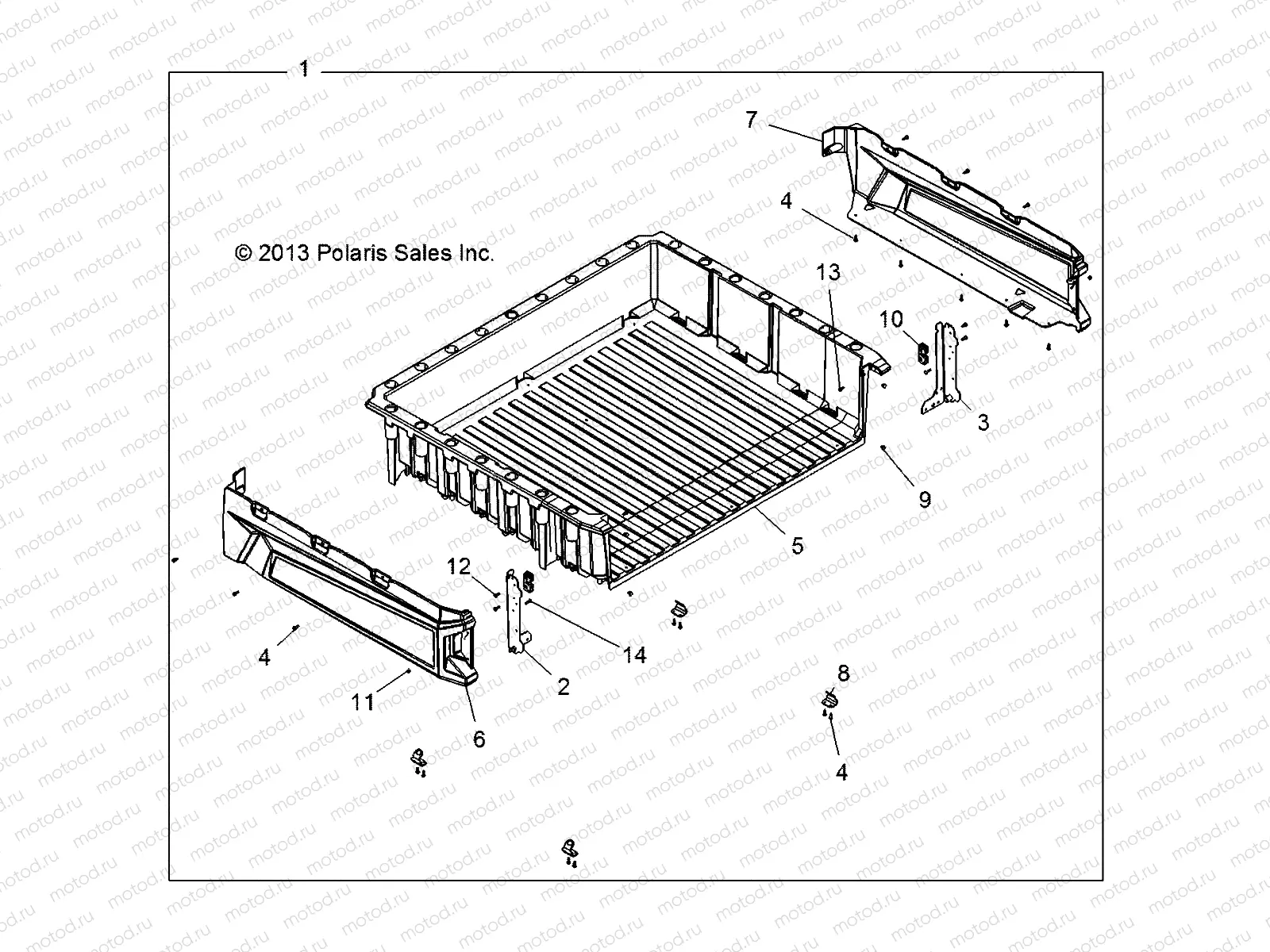 BODY | BODY, CARGO BOX - D18B3/4PD1AJ (49BRUTUSCARGO13)