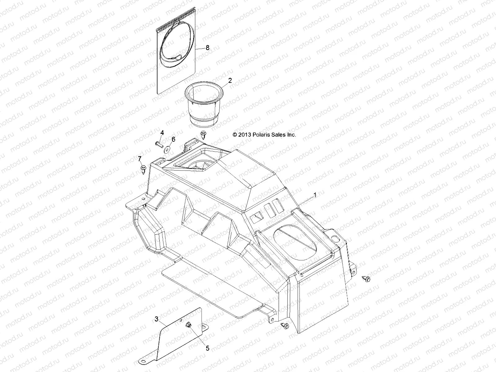 BODY | BODY, CENTER CONSOLE - D18B3/4PD1AJ (49BRUTUSCONSOLE13)