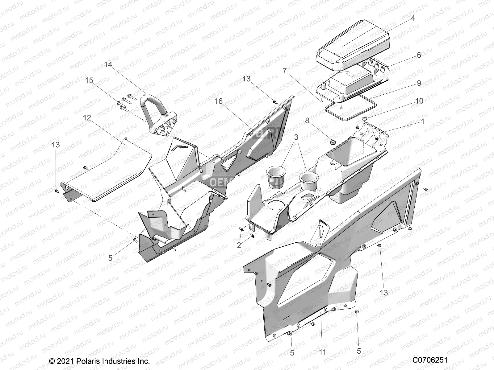 BODY | BODY, CENTER CONSOLE, FRONT - G23GMP99A/99B (C0706251)