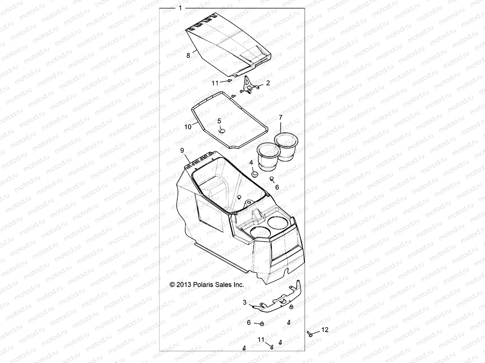 BODY | BODY, CENTER CONSOLE - R15RUA87/E87/YAA/ZAC ALL OPTIONS (49RGRCONSOLE14CREW)