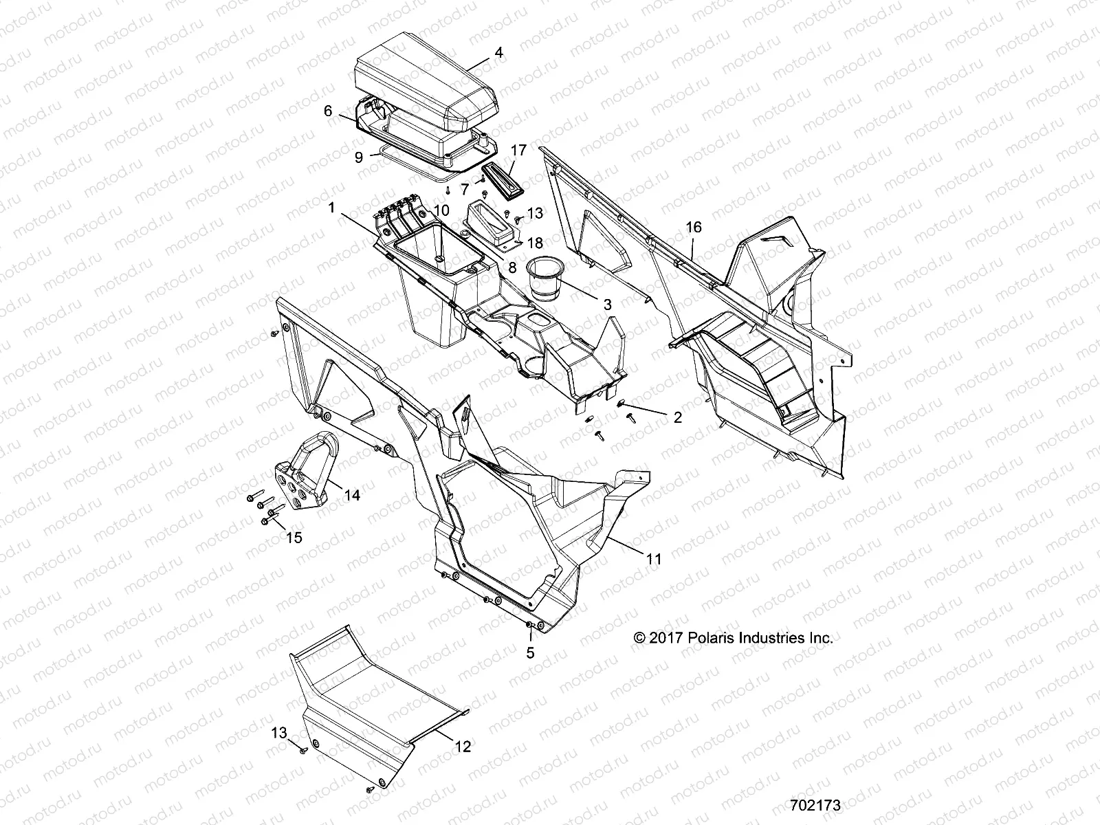 BODY | BODY, CENTER CONSOLE - R19RGE99F2/FF/SC2/SFF/PCF/PFF (702173)