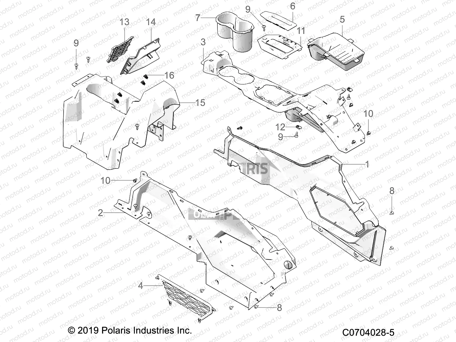 BODY | BODY, CENTER CONSOLE - Z22RME2KAG/BG/K2KAN/BN (C0704028-5)