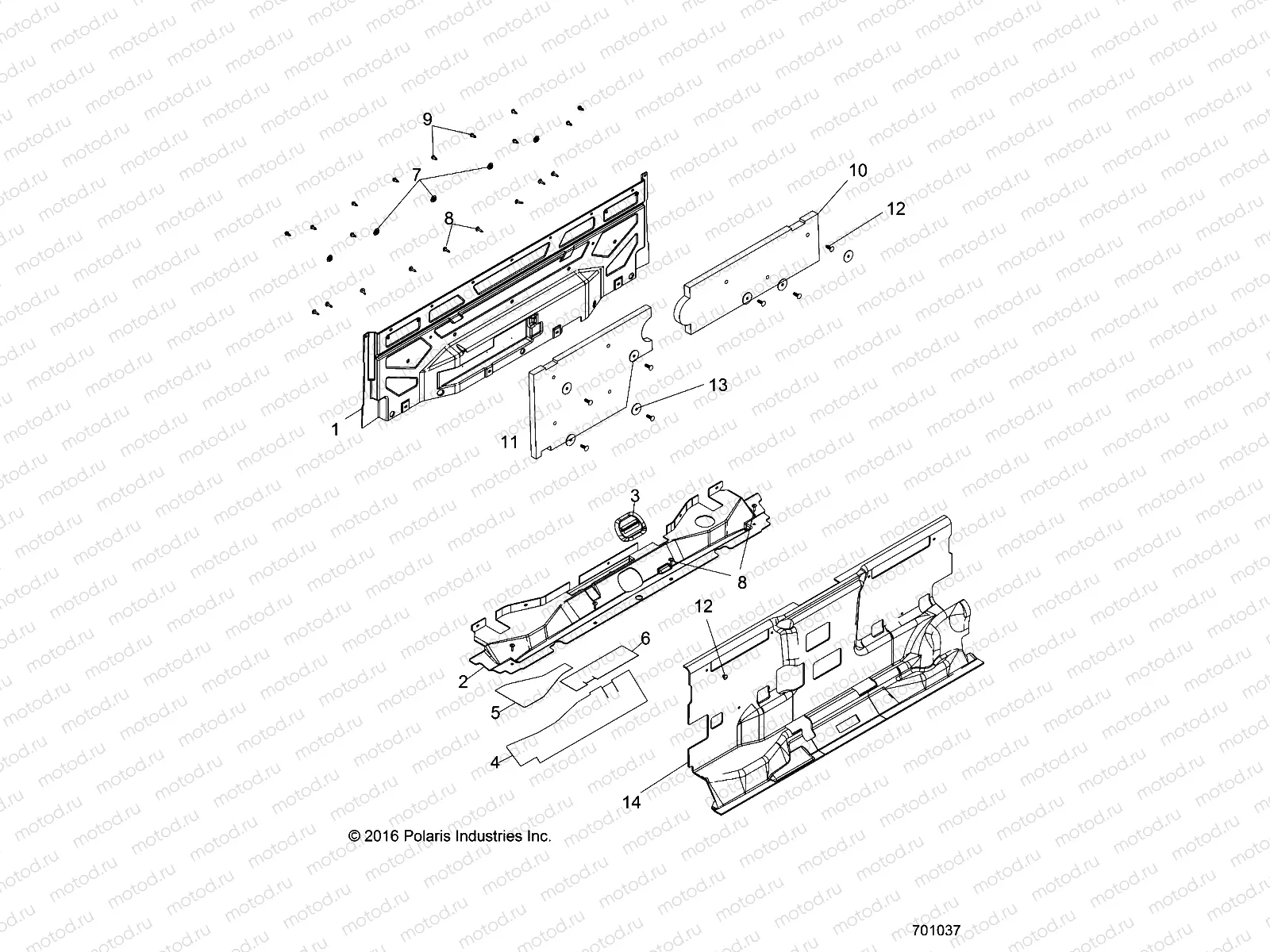 BODY | BODY, CLOSEOFF, REAR - R16B1PD1AA/2P (701037)