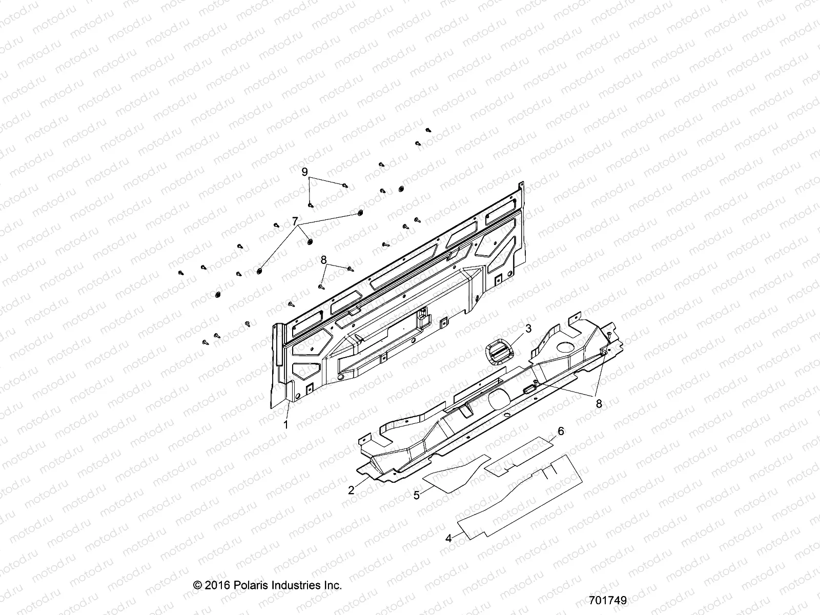 BODY | BODY, CLOSEOFF, REAR - R17B1PD1AA/2P (701749)