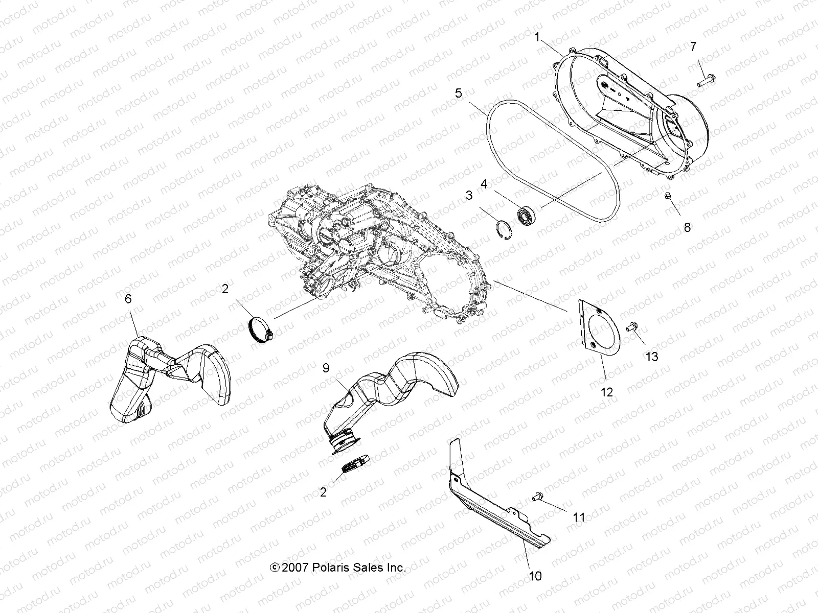 BODY | BODY, CLUTCH COVER - A09LH46AQ/AX/AZ (49ATVCLUTCHCVR08SP400)