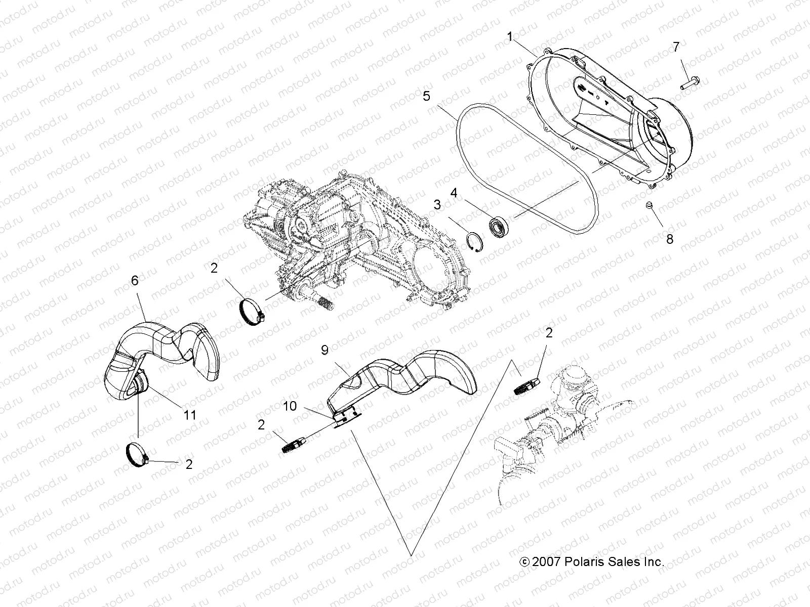 BODY | BODY, CLUTCH COVER - A10LH27AX/AZ (49ATVCLUTCHCVR08SP300)