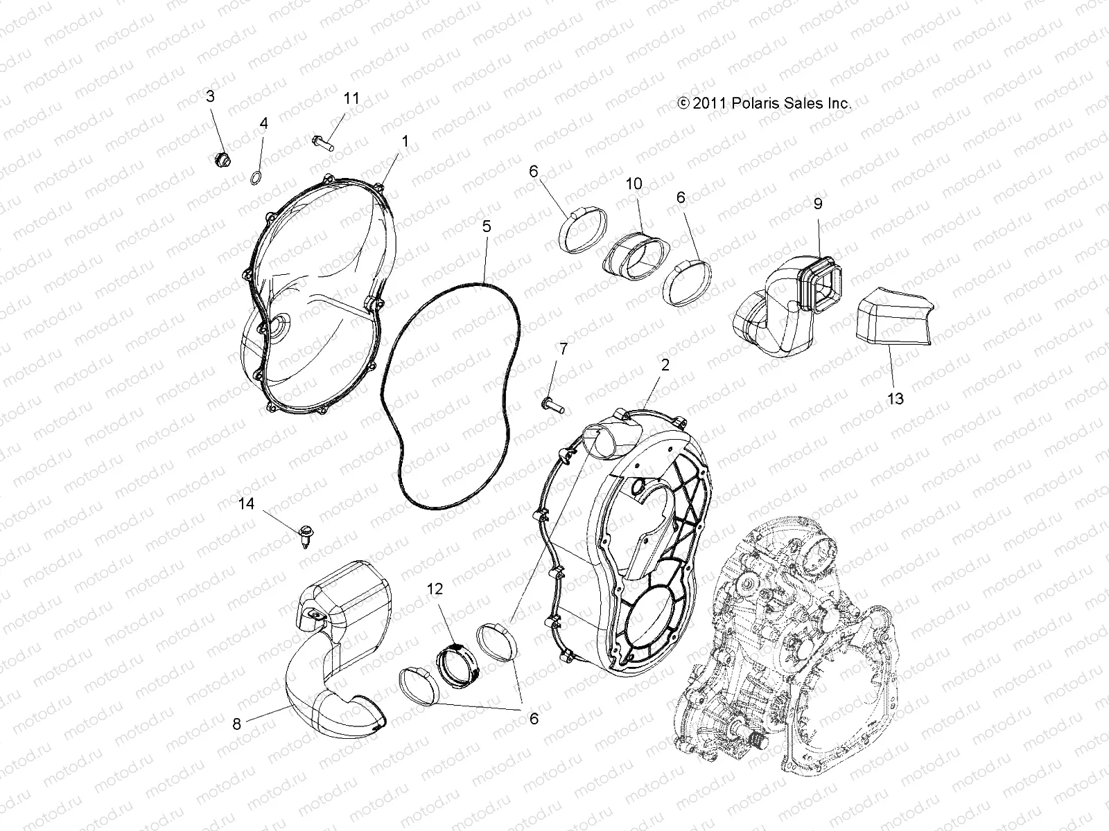 BODY | BODY, CLUTCH COVER - A14YN8EAJ/EAT (49MVCLUTCHCVR12SP850)