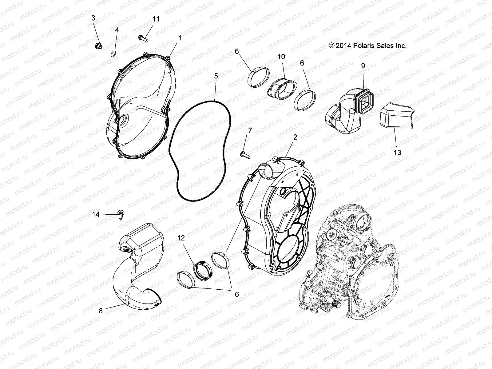 BODY | BODY, CLUTCH COVER - A15SYE85HS (49ATVCLUTCHCVR15850TRG)