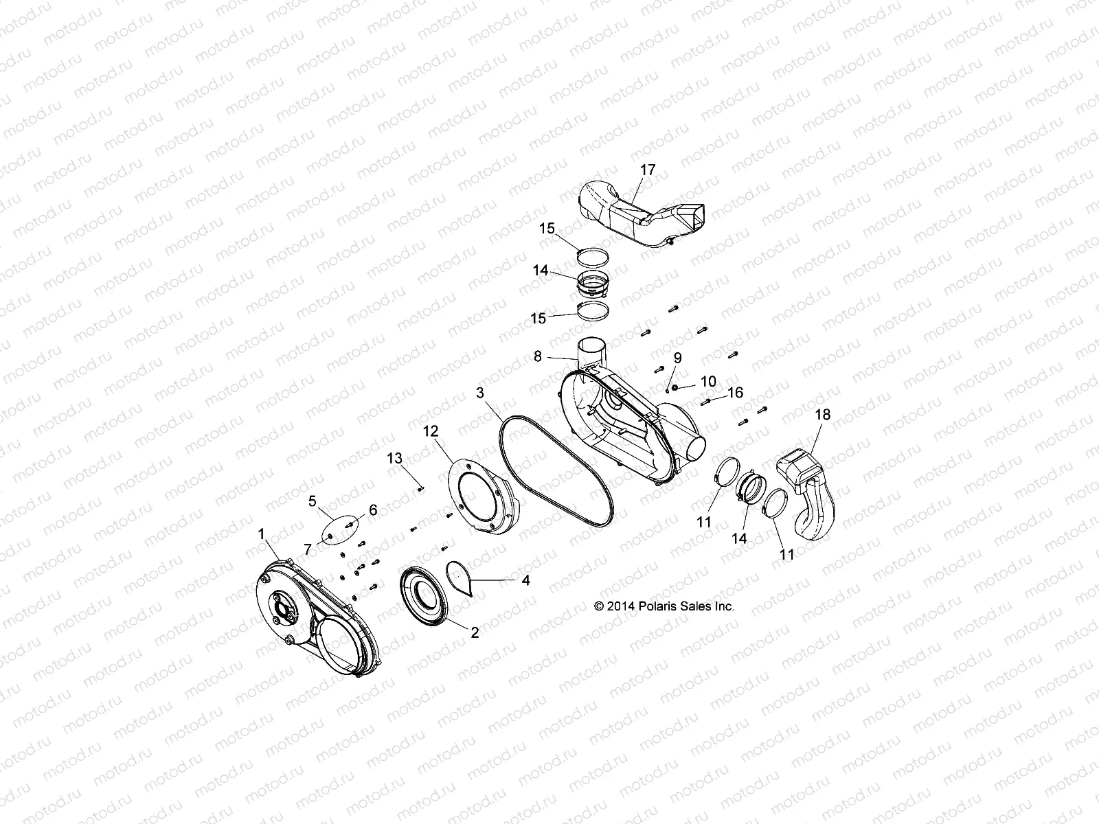 BODY | BODY, CLUTCH COVER - A16SHE57NM (49ATVCLUTCHCVR15570AA)