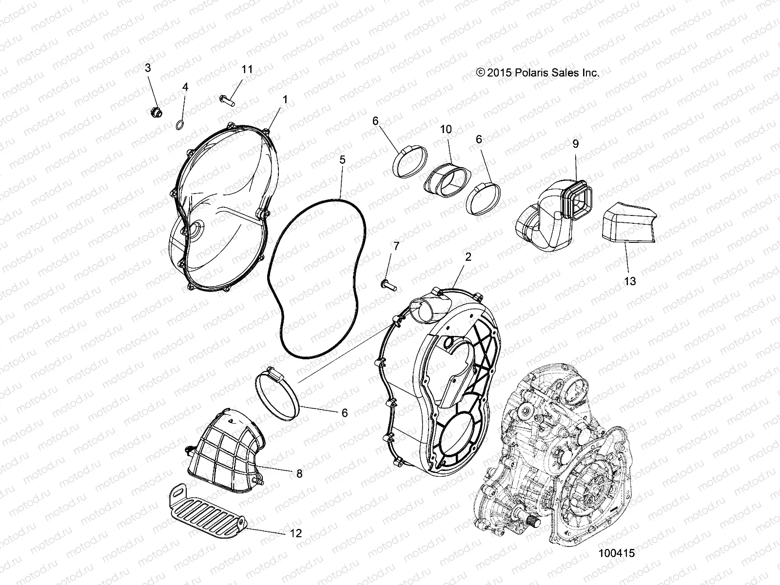 BODY | BODY, CLUTCH COVER - A16SXS95CK/CG/T95C2