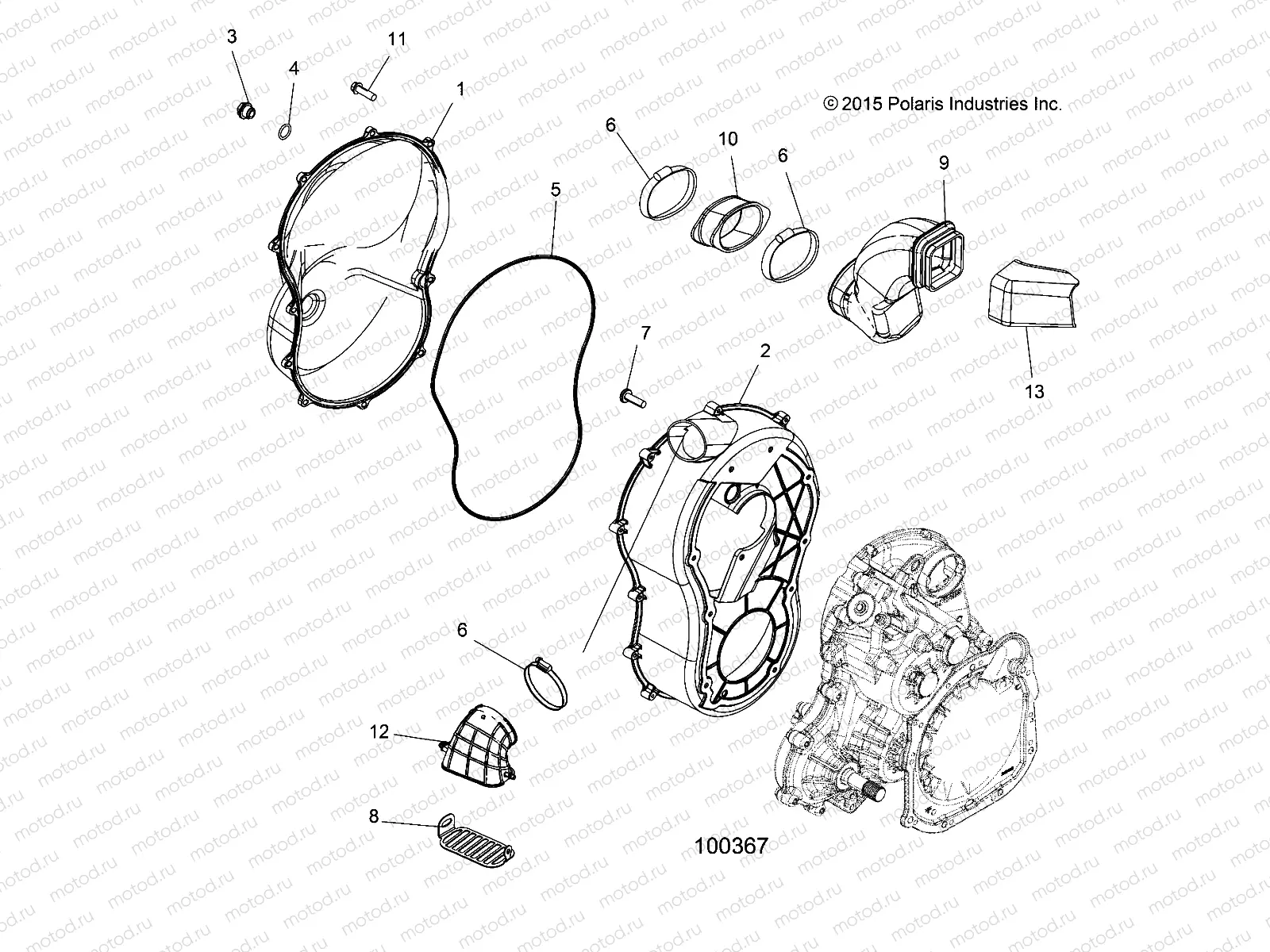 BODY | BODY, CLUTCH COVER - A19SYS95CH (100367)