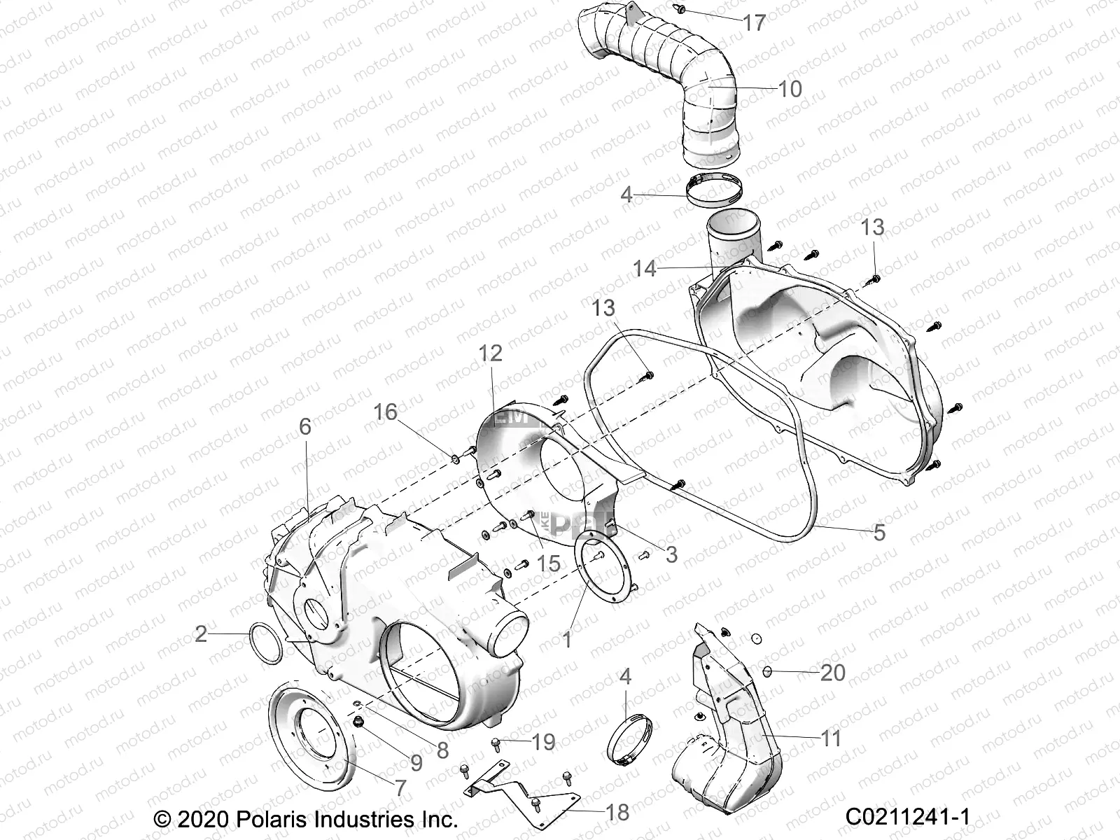 BODY | BODY, CLUTCH COVER - A21SHE57FM/S57FM/CM/CU (C0211241-1)