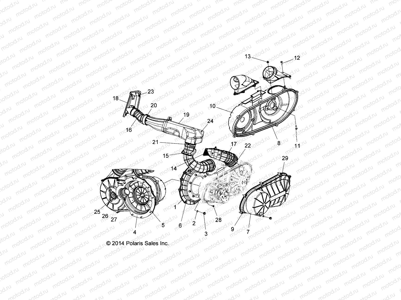 BODY | BODY, CLUTCH COVER and DUCTING - R15RUAD1AA (49RGRCLUTCHCVR151KDSL)