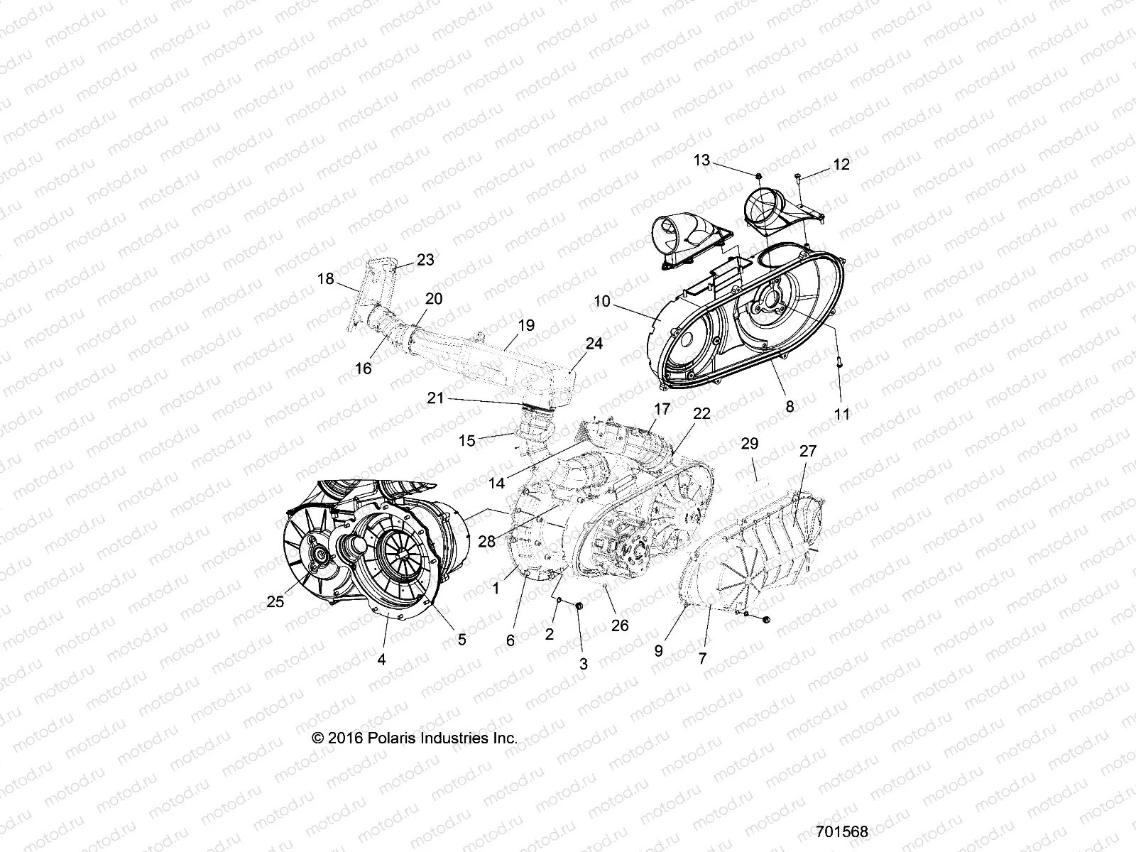 BODY | BODY, CLUTCH COVER and DUCTING - R18RTAD1B1/ED1N1 (701568)