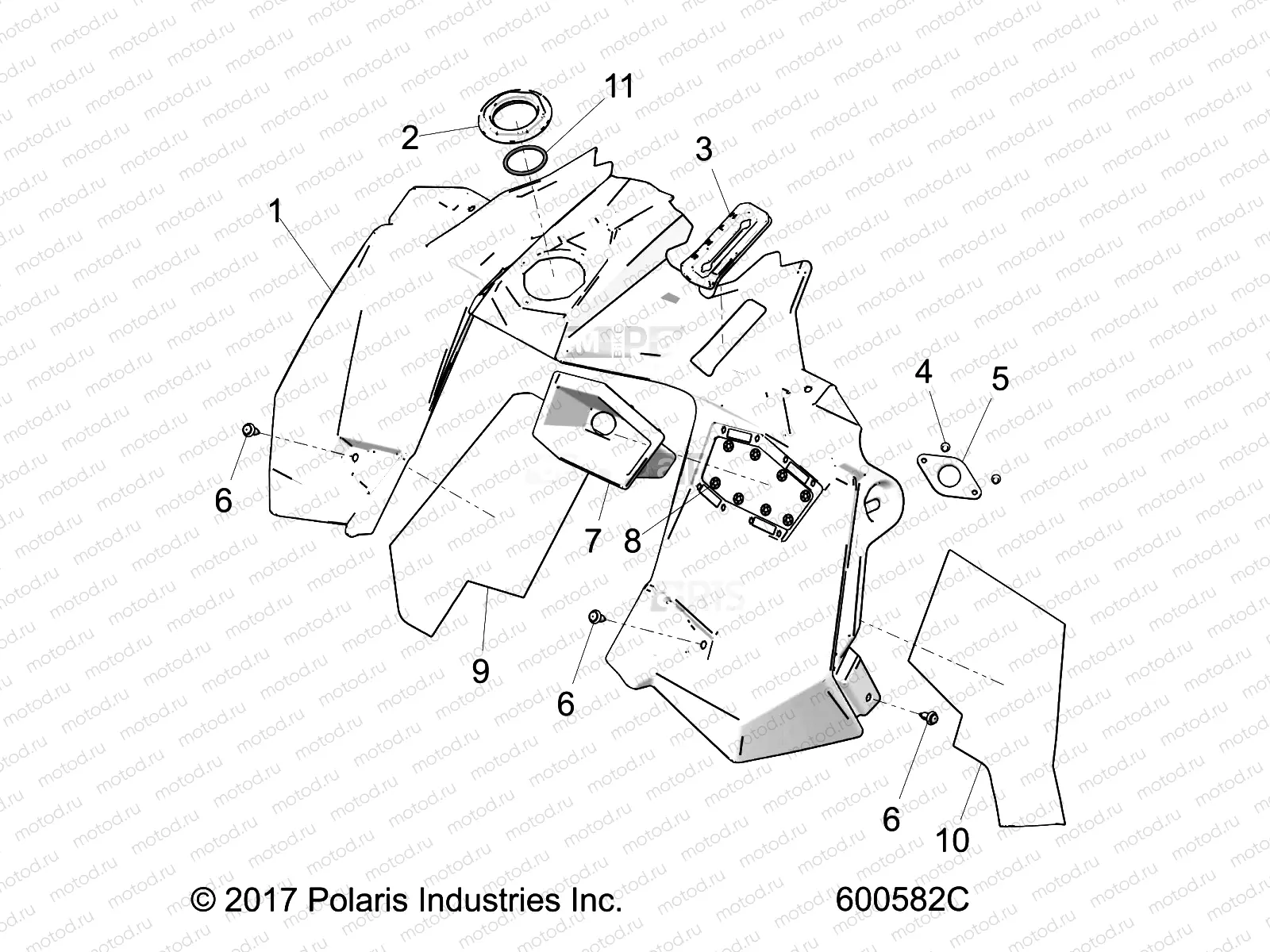 BODY | BODY, CONSOLE - S20FJB8/FJE8/FJP8 ALL OPTIONS (600582C)