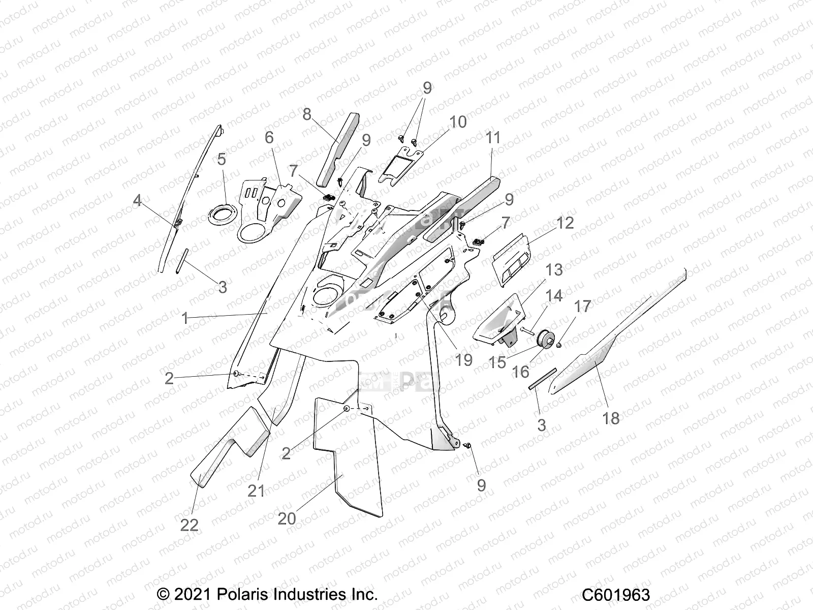 BODY | BODY, CONSOLE - S22TFD8RS/8RE ALL OPTIONS (C601963)