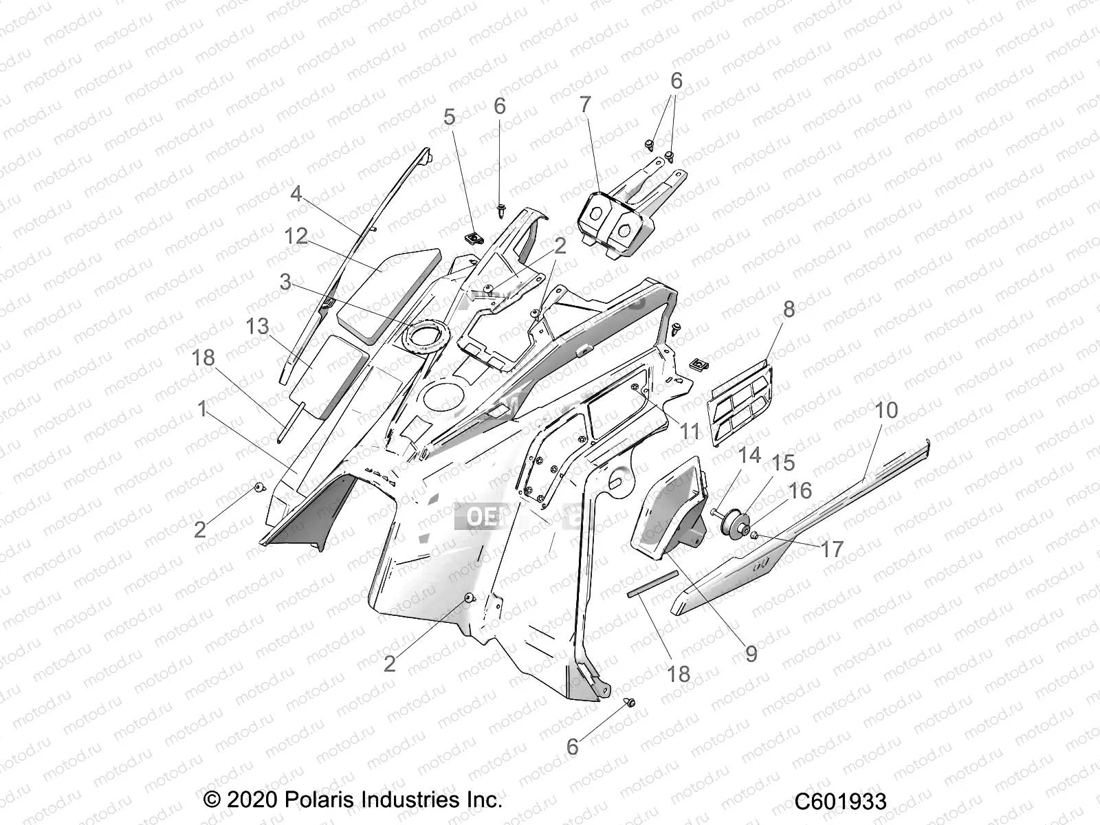 BODY | BODY, CONSOLE - S22TKL8RS/8RE ALL OPTIONS (C601933)