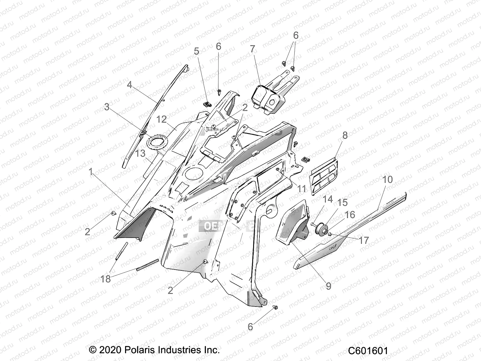 BODY | BODY, CONSOLE - S22TLP6RS ALL OPTIONS (C601601)