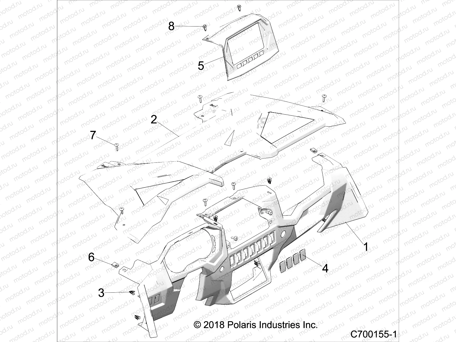 BODY | BODY, DASH AND GLOVEBOX - Z18VEL92BK/BR/LK (C700155-1)