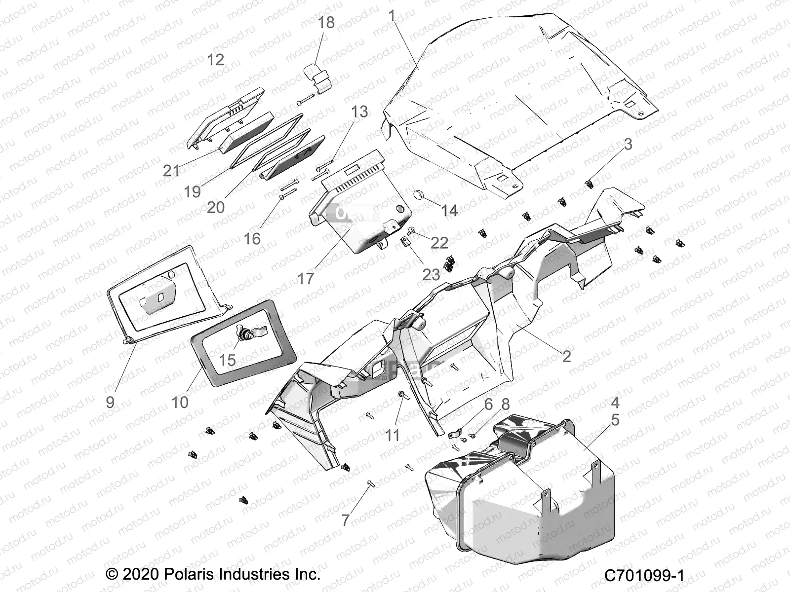 BODY | BODY, DASH AND GLOVEBOX - Z20A5K87BG (C701099-1)