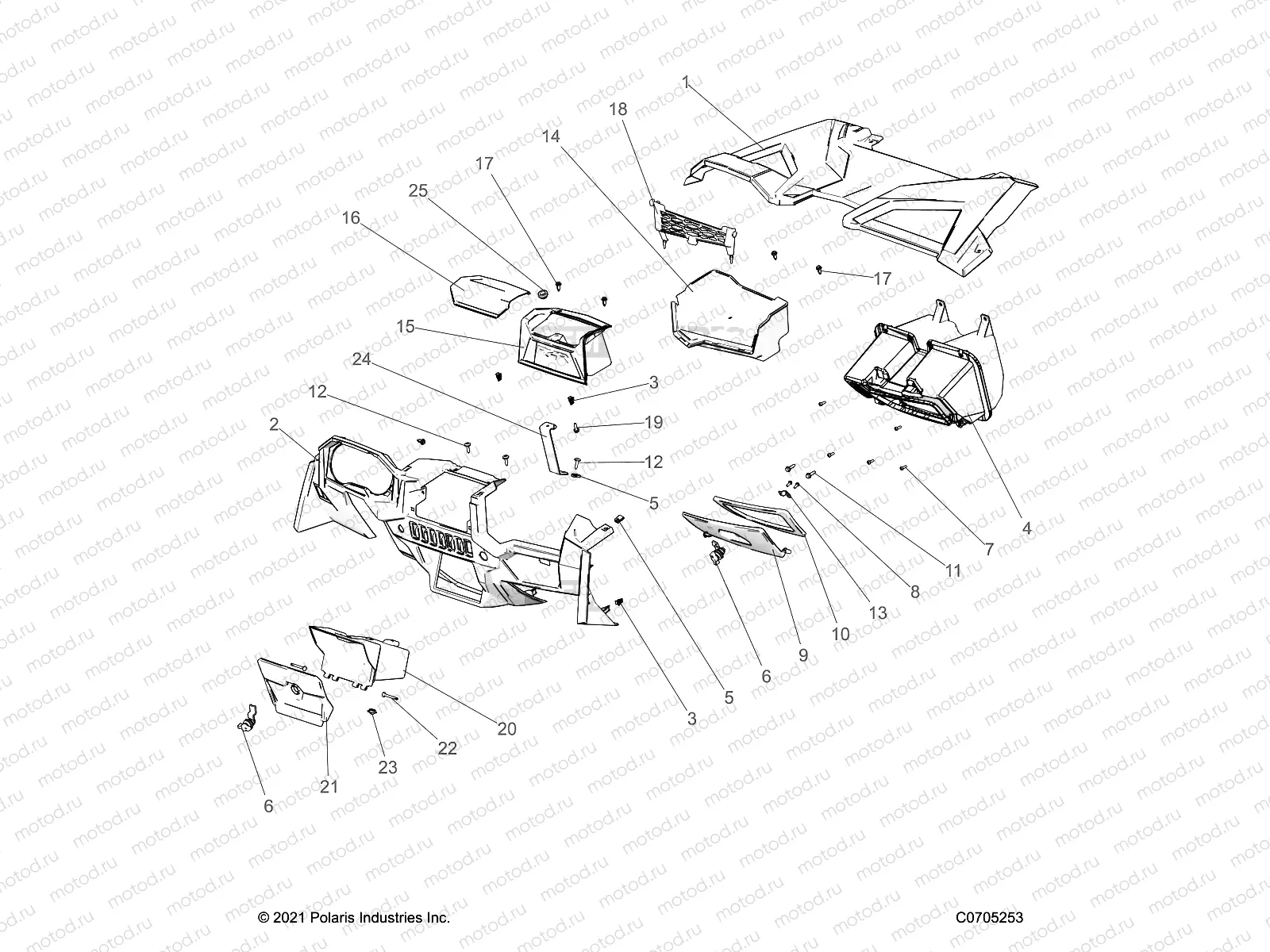 BODY | BODY, DASH AND GLOVEBOX - Z22A5V87A4 (C0705253)