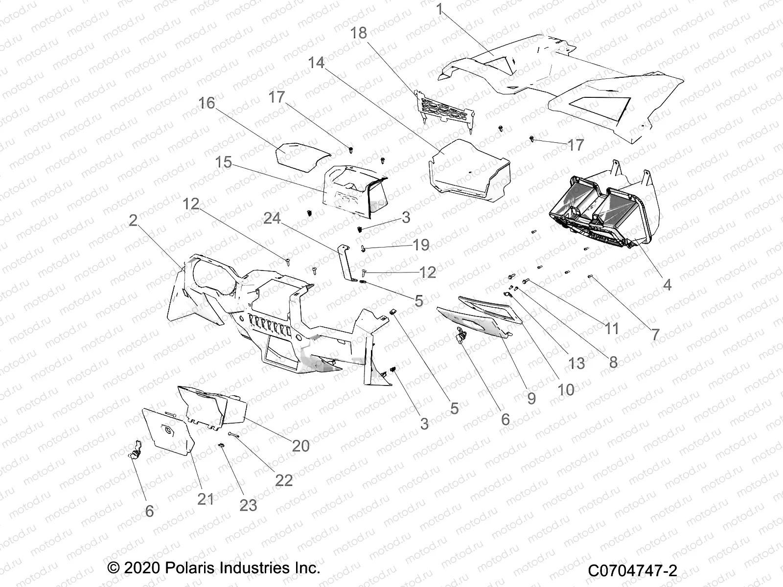 BODY | BODY, DASH AND GLOVEBOX - Z22ASA87A2 (C0704747-2)