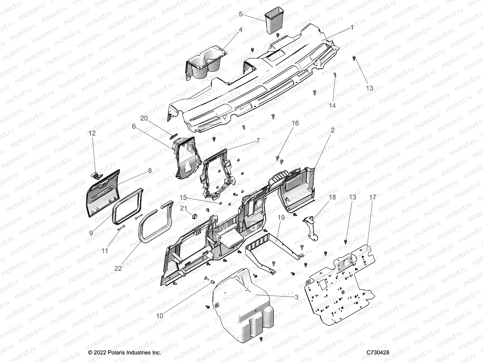 BODY | BODY, DASH - D22M2A57B4/G57B4 (C730428)