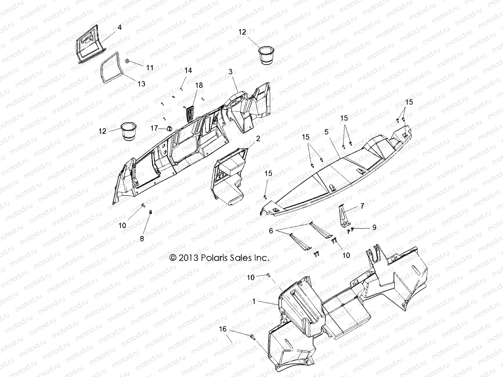 BODY | BODY, DASH - R18RV_99 ALL OPTIONS (49RGRDASH14CREW)