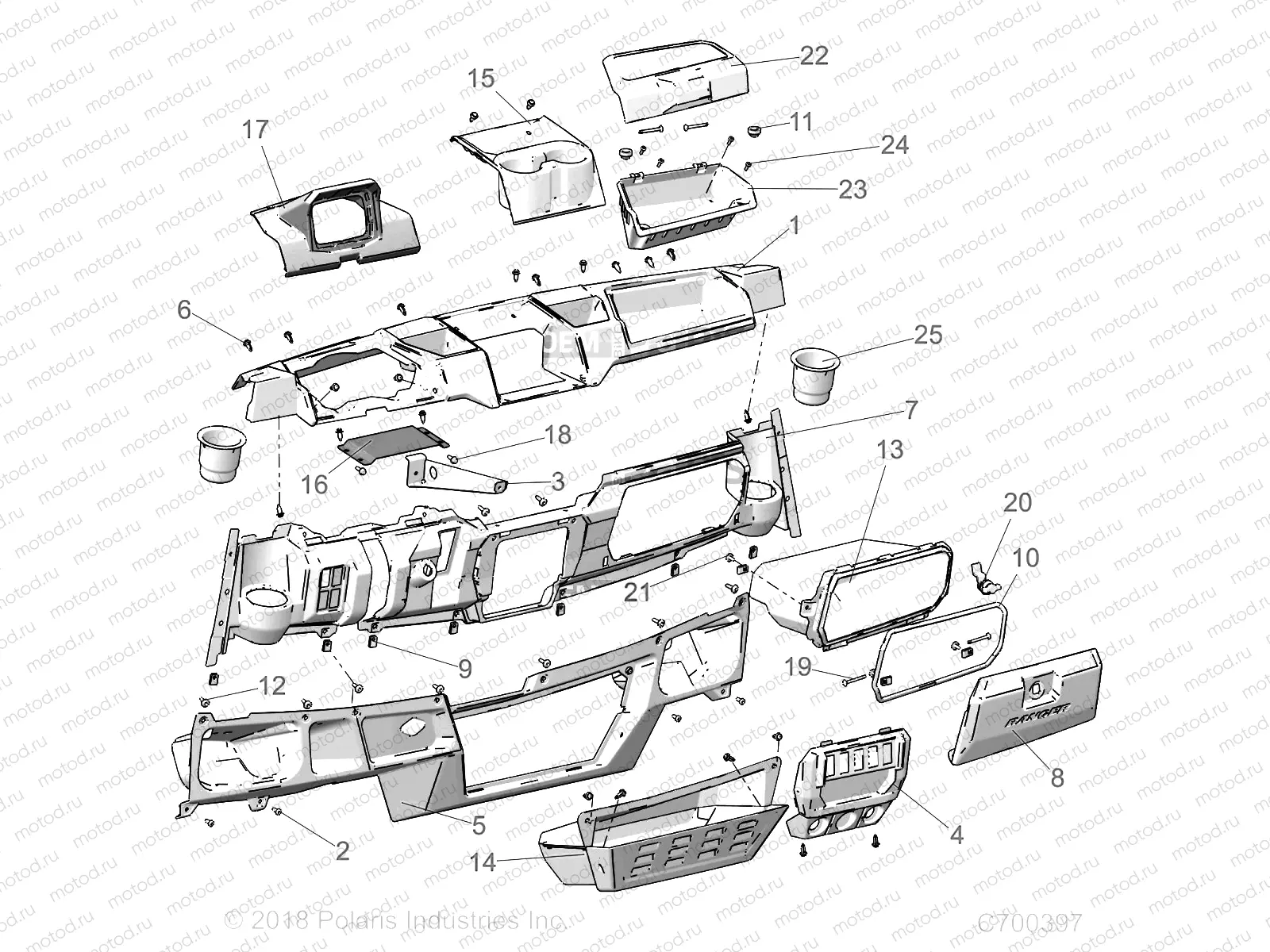 BODY | BODY, DASH - R19RRED4F1/N1/J1/SD4C1 (C700397)