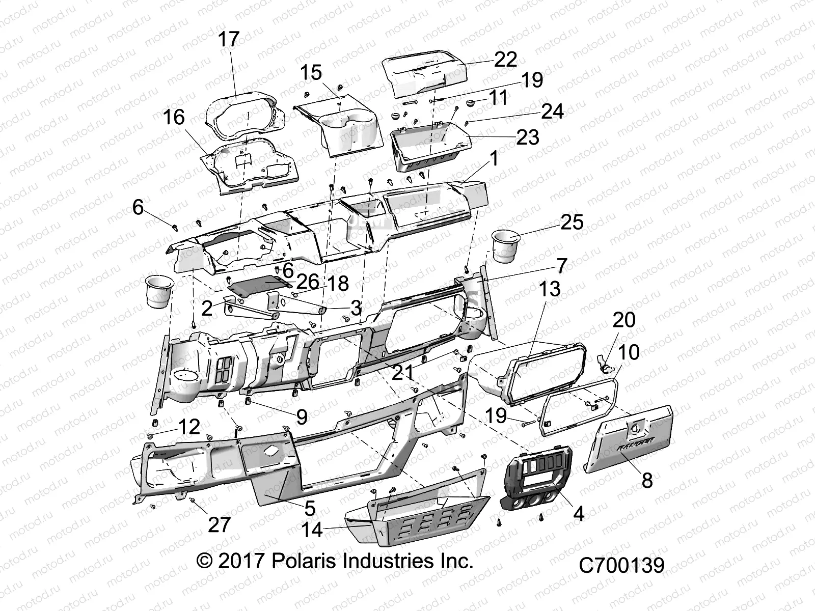 BODY | BODY, DASH - R20RRU99A9/AA/AF/AP/AX (C700139)