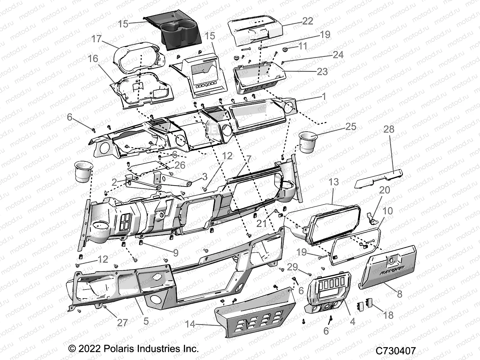 BODY | BODY, DASH - R22RRV99AG/2AG/2BG (C730407)