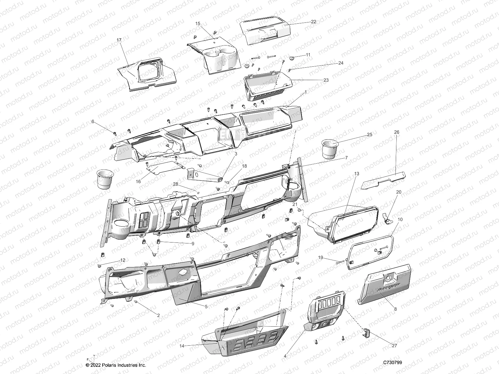 BODY | BODY, DASH - R23RRED4FA/DA/SD4CA/CK (C730799)