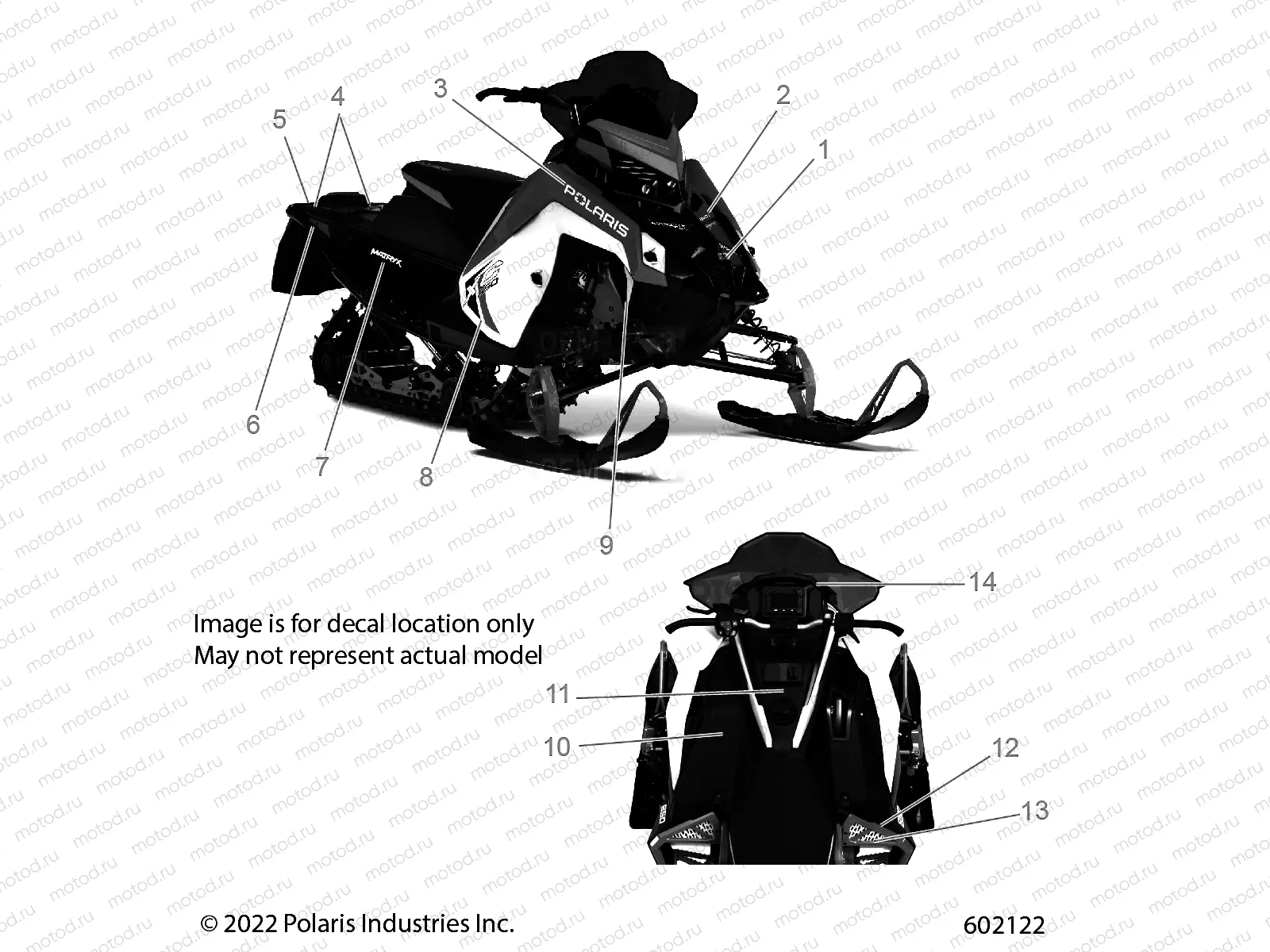 BODY | BODY, DECAL, BLACK SIDE PANEL W/ BLACK ACCENT - S23TDP8RS  (602122)
