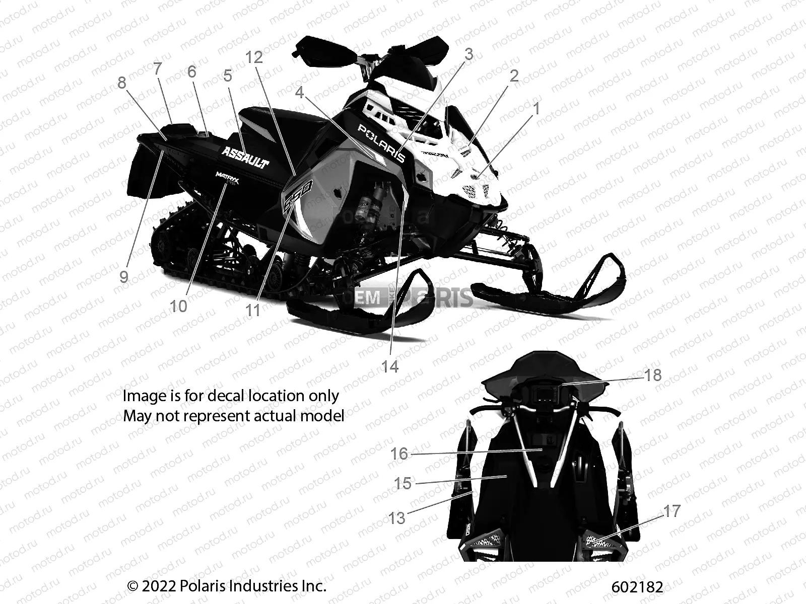BODY | BODY, DECAL, BLACK SIDE PANEL W/ BLACK ACCENT - S23TLC6RS/6RE (602182)