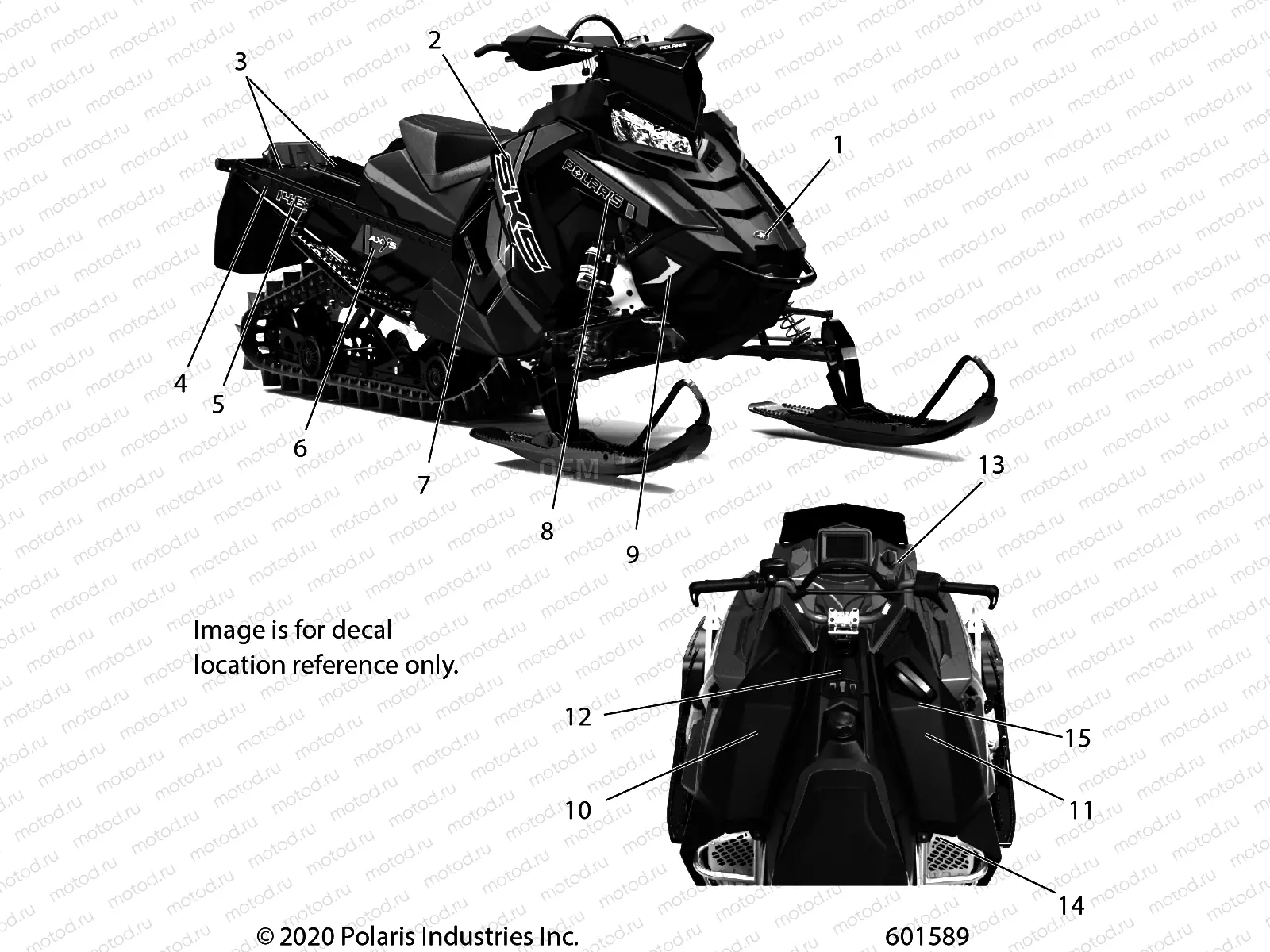 BODY | BODY, DECAL, BLACK SIDE PANEL W/BLK,TITNM ACCENT - S21ELS8RS/8RE (601543)