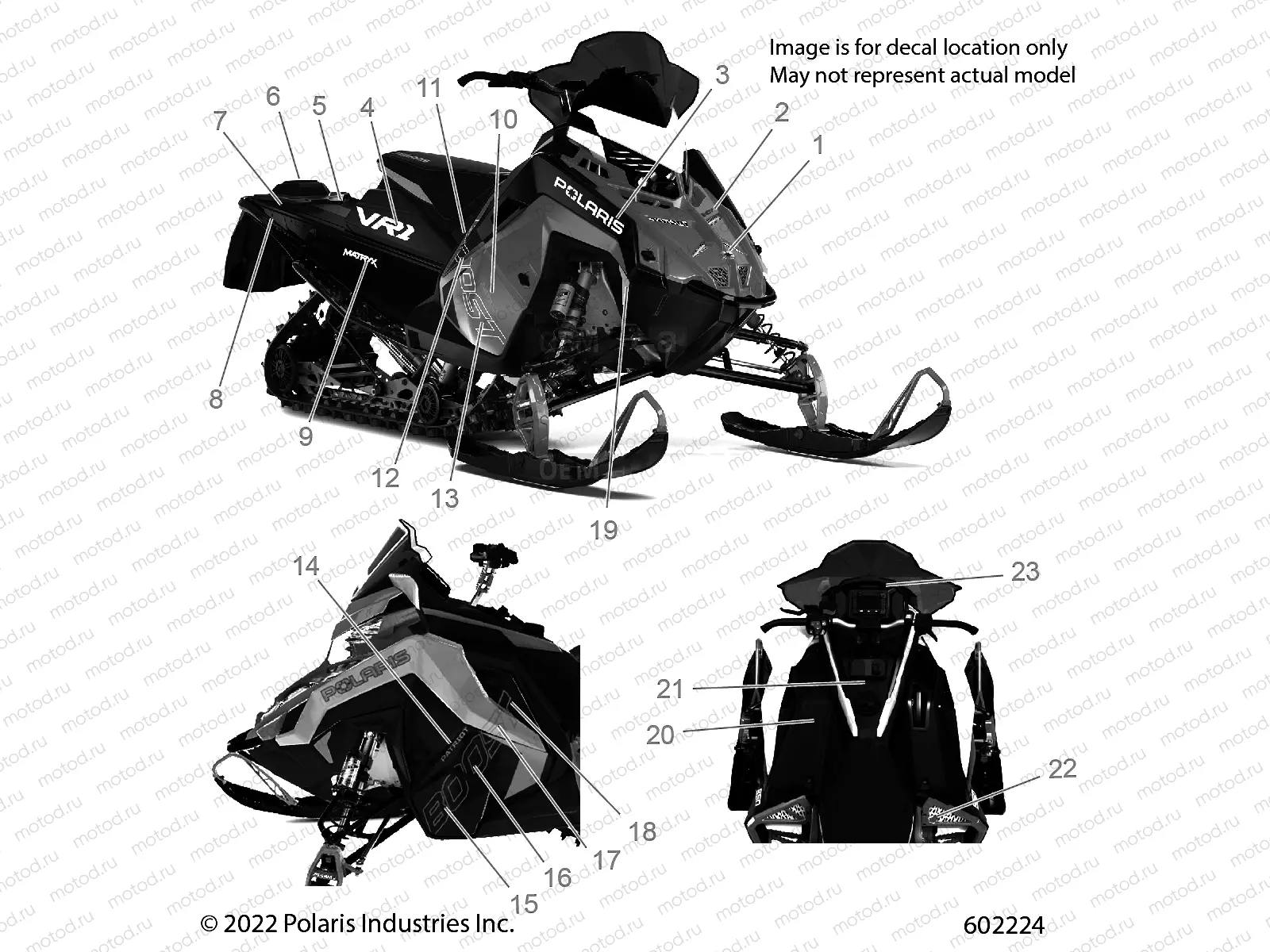BODY | BODY, DECAL, BLACK SIDE PANEL W/FLAT BLACK ACCENT - S23TDV8MS/8ME (602224)