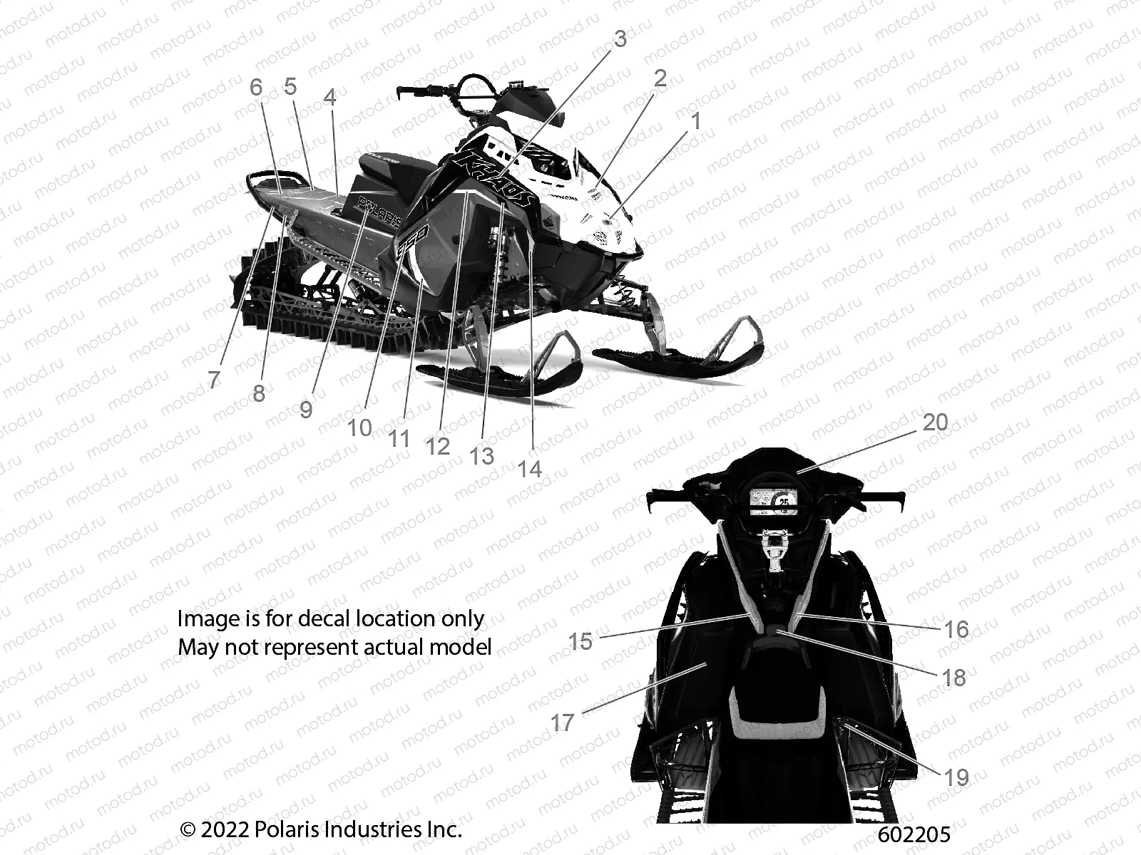 BODY | BODY, DECAL, BLACK SIDE PANEL W/FLAT BLACK ACCENT - S23TFD8RS/8RE (602205)